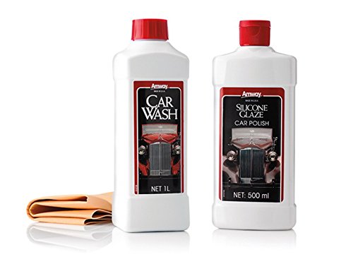 Amway Car Wash & Silicone Glaze Polish Kit - Premium Car Care Collection for Shine & Protection (1x Car Wash + 1x Polish) - Perfect for Detailing, Waxing & Maintaining Your Vehicle's Finish