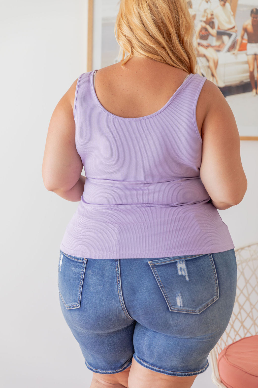 Lavender Billi Tank Top - Women's Floral Print Casual Blouse for Summer | Perfect for Beach Outings, Picnics, and Everyday Wear