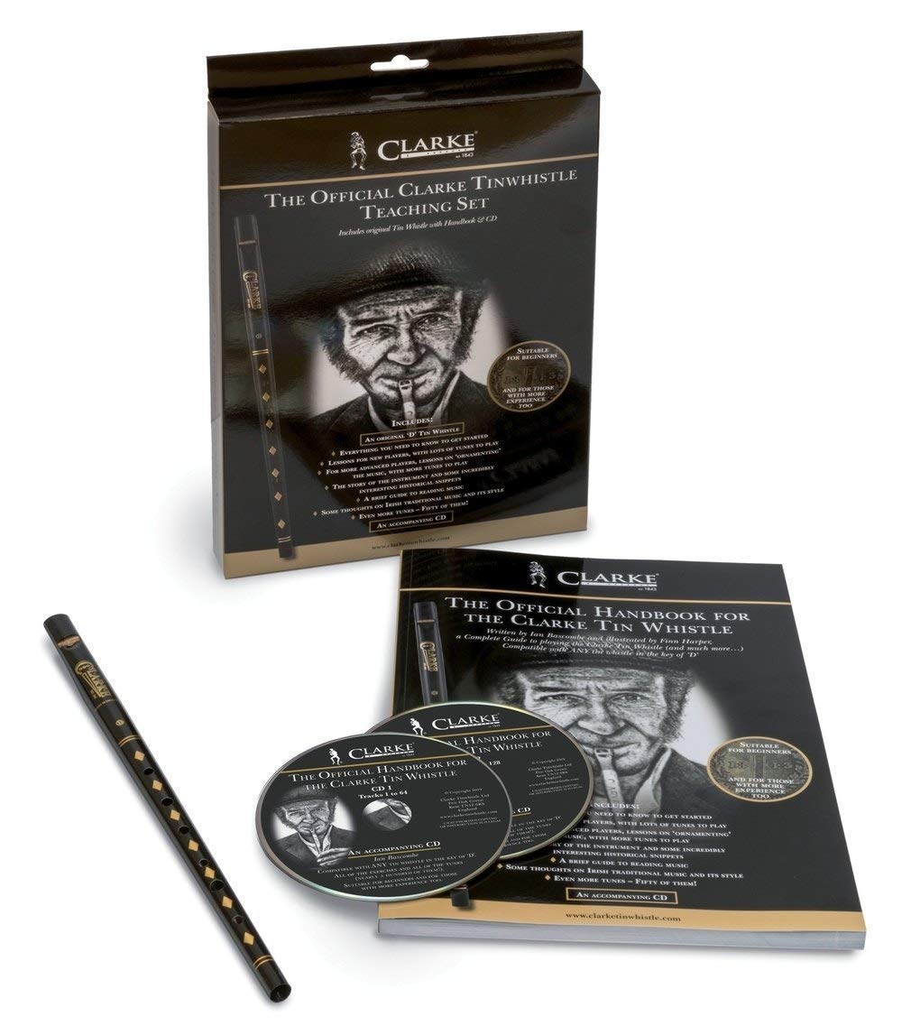 Clarke Original Whistle and Book Set with CD - Irish Tin Whistle Starter Kit for Beginners | Perfect for Music Lessons, Celtic Performances & Traditional Irish Music Practice