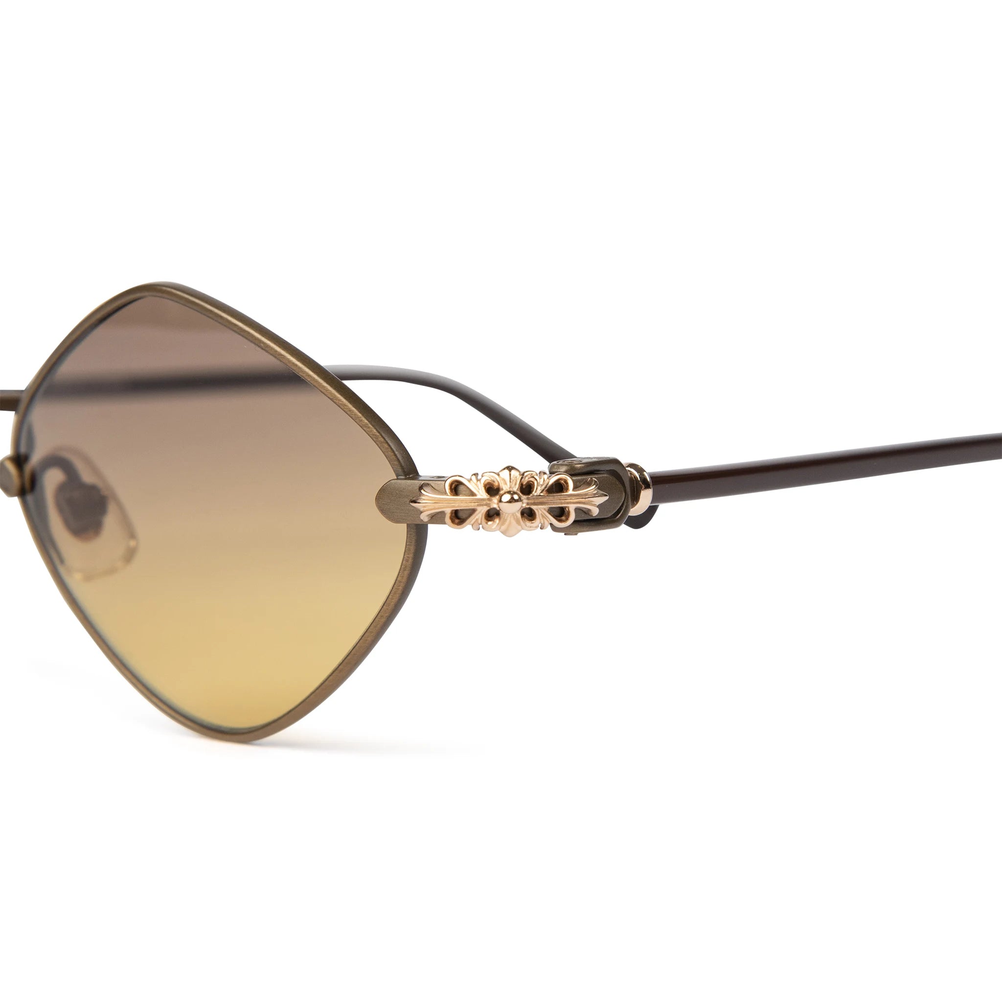 Chrome Hearts Diamond Dog Light Brown Sunglasses - Luxury Designer Sunglasses for Men & Women - Perfect for Outdoor Activities, Beach, and Fashion Accessories