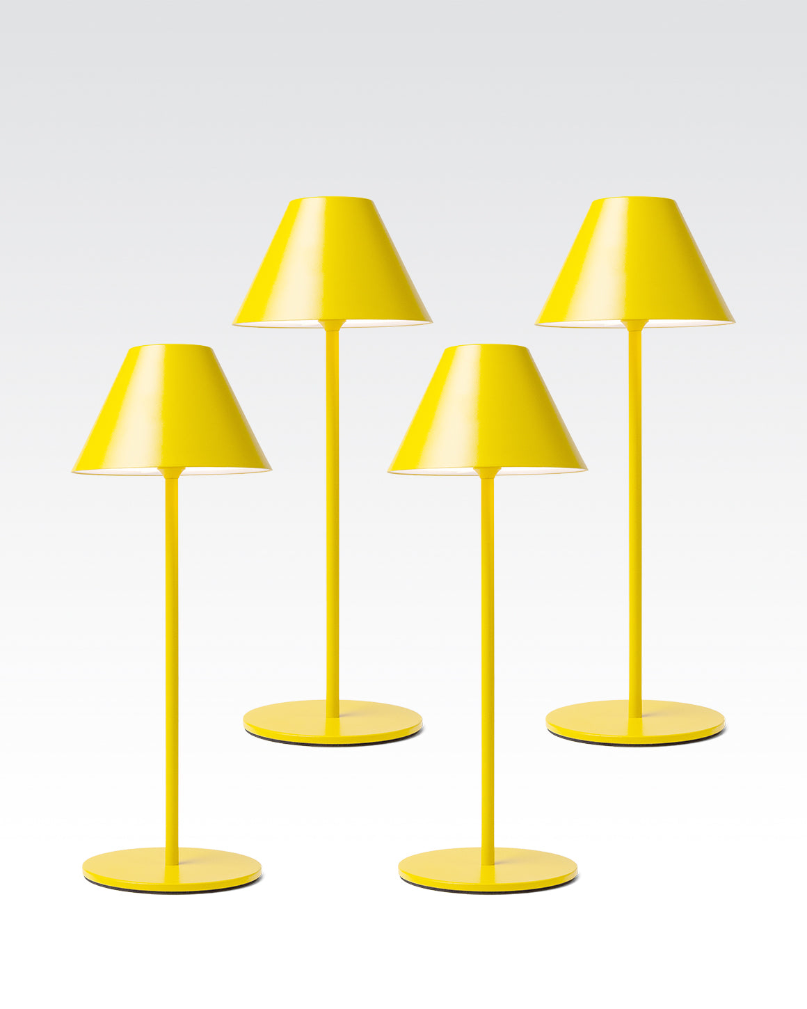Lume Cube Rechargeable LED Table Lamp 4 Pack - Yellow Dimmable Desk Lights for Home Office, Bedroom, Study & Reading | Energy Efficient Portable Night Light