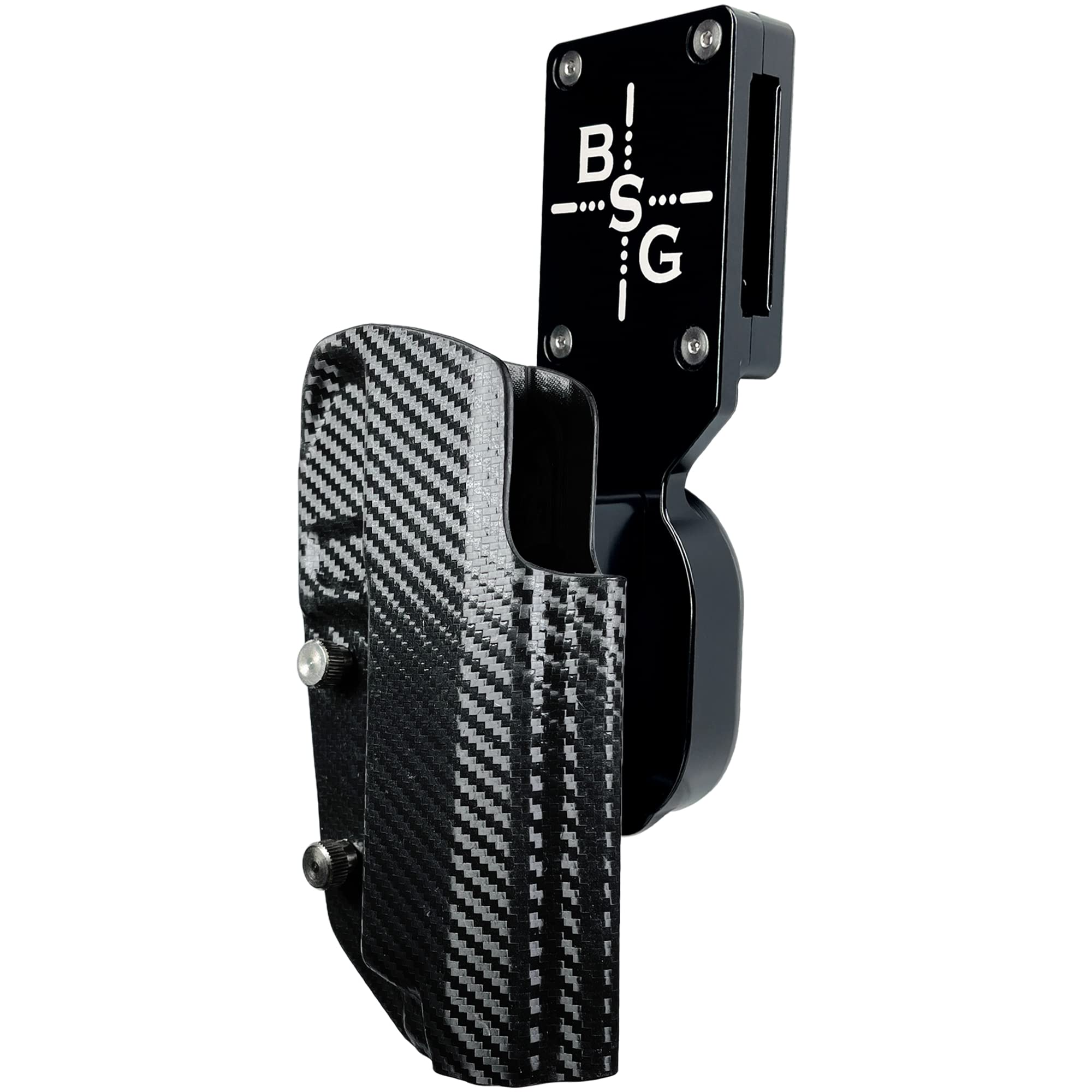 USPSA Competition Holster - Black Scorpion Pro Heavy Duty Carbon Fiber Holster for GL 34 with Black Belt Attachment | IPSC, IDPA, 3-Gun Shooting Sports Accessories
