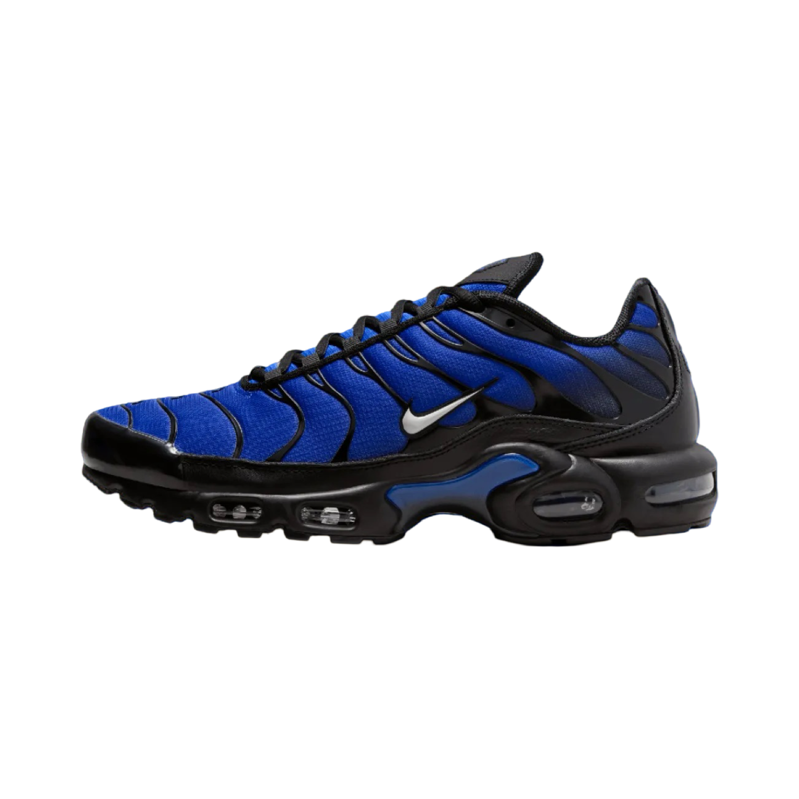 Nike Air Max Plus Premium Running Shoes for Men - Black Phantom & Racer Blue | Comfortable Cushioned Sneakers for Jogging, Gym & Casual Wear