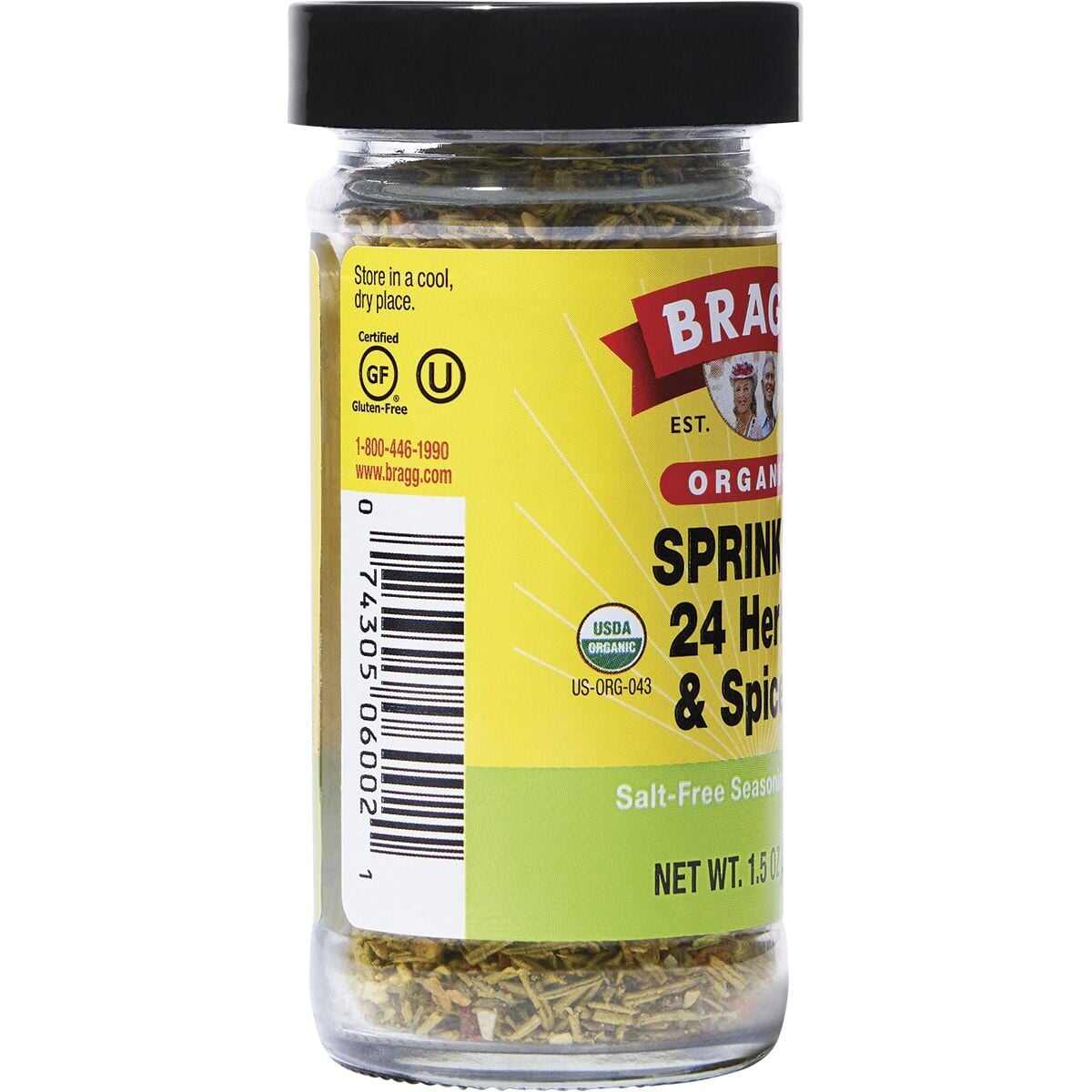 Bragg Organic Herb Sprinkle Seasoning - All-Natural, Non-GMO, Gluten-Free Seasoning Blend for Salads, Soups & Meals | Perfect for Cooking, Meal Prep & Healthy Eating