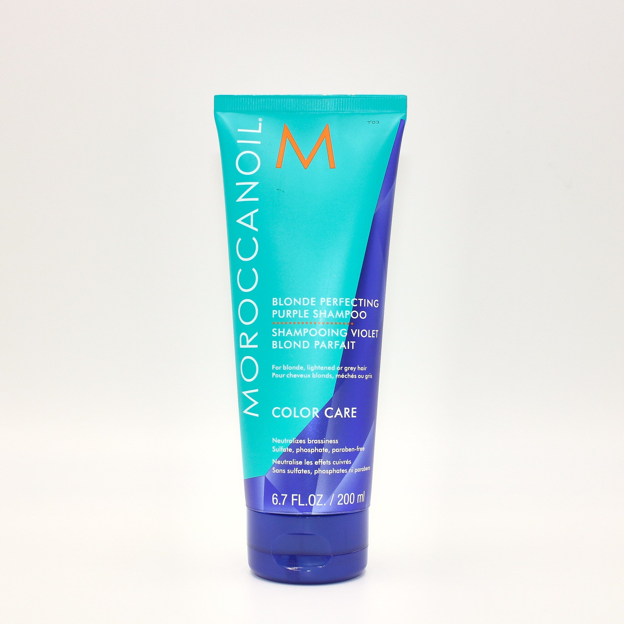 Moroccan Oil Blonde Perfecting Purple Shampoo 6.7 oz - Tones Brass & Brightens Blonde Hair - Salon Quality for Color-Treated Hair - Perfect for Daily Use & Maintaining Blonde Highlights