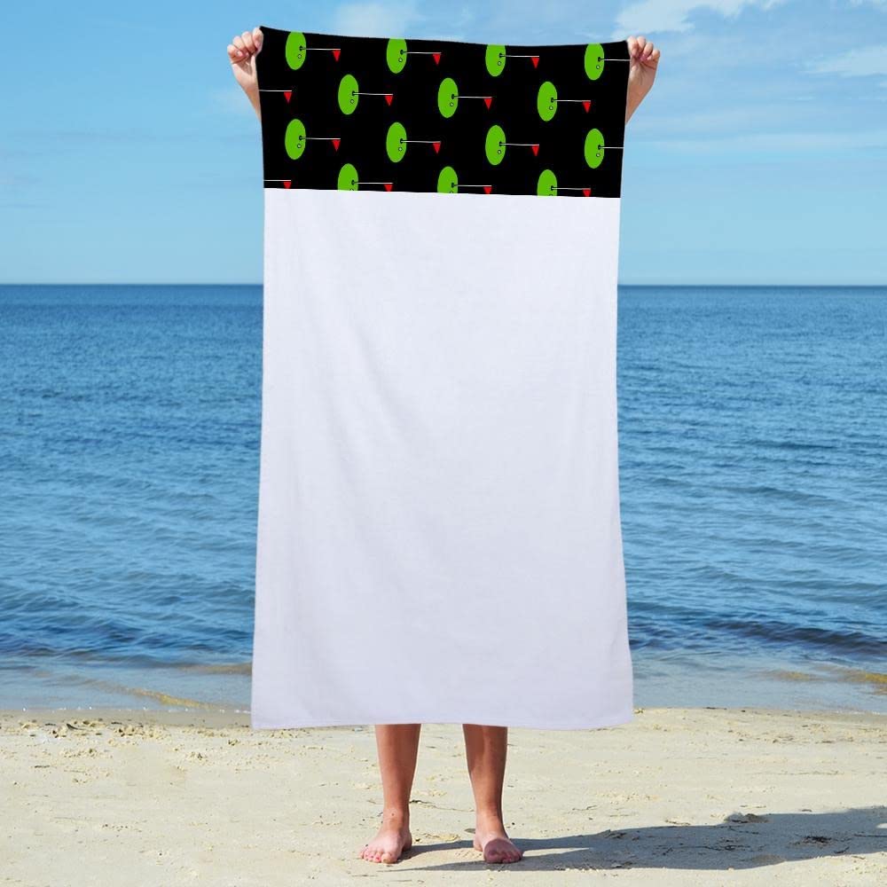 Premium Soft Golf-Themed Black Shower & Beach Towel - Large Size with Unique Design - Perfect for Golfers, Beach Trips, and Spa Relaxation