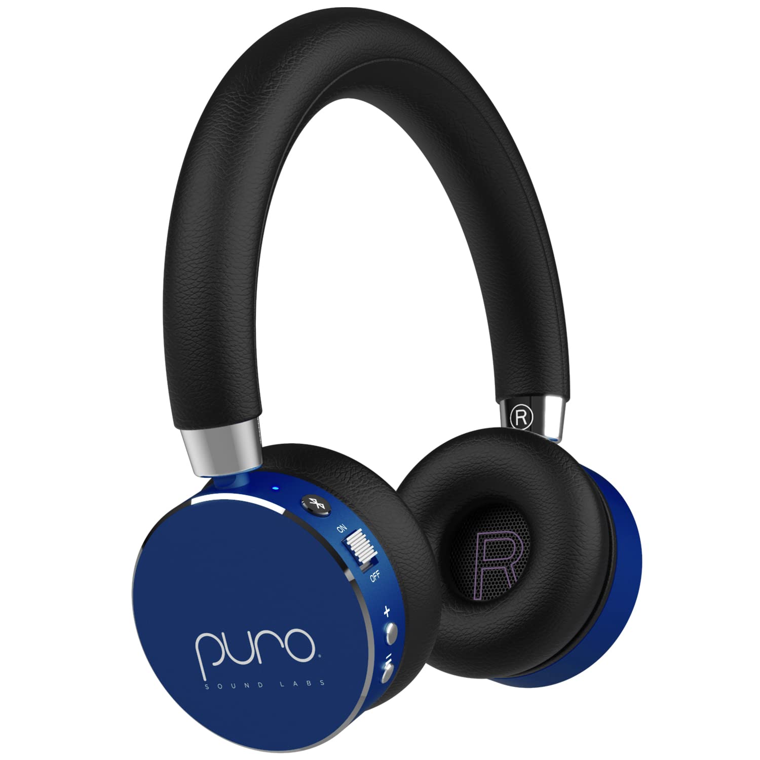 Puro Sound Labs BT2200s Volume Limited Kids’ Bluetooth Headphones – Safe Wireless Headset for Children with Studio-Grade Sound & Noise Isolation – Sapphire Blue – Perfect for School, Travel & Online Learning
