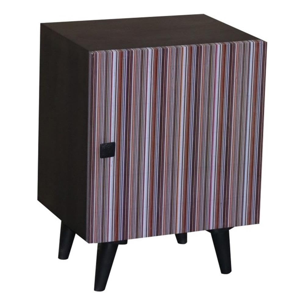 Progressive Furniture Nightstand - Modern Accent Table with Storage, Black & Multi Finish | Perfect for Bedroom, Living Room, or Office Use
