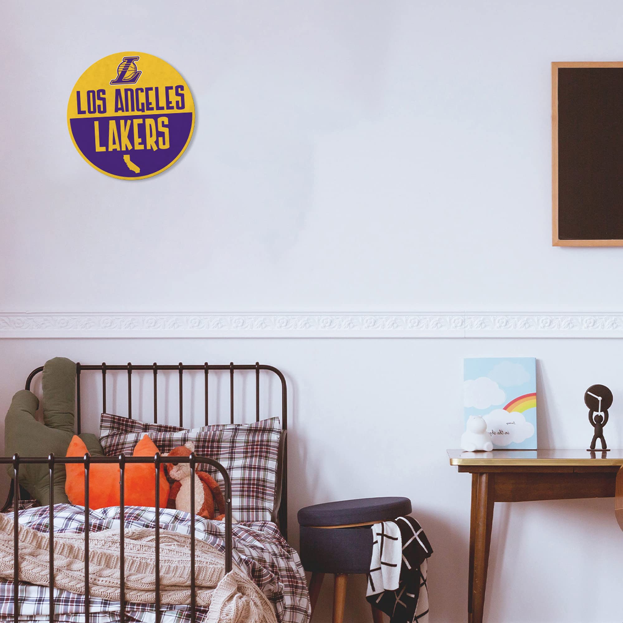 NBA Los Angeles Lakers Classic Shape Cut Pennant - Soft Felt Wall Decor for Home, Living Room & Game Room - Easy to Hang Sports Memorabilia for Fans & Collectors