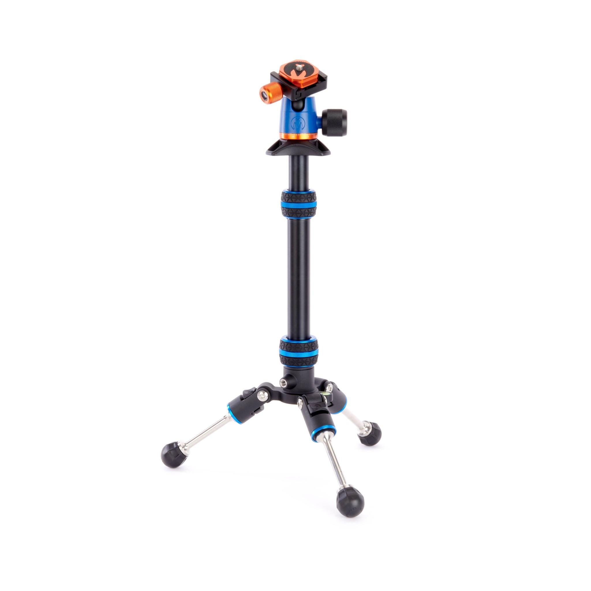3 Legged Things Punks Corey 2.0 & Airhed Neo 2.0 Tripod System (Blue) - Professional Camera Tripod for Photography, Vlogging & Travel - Lightweight Aluminum Tripod with Ball Head