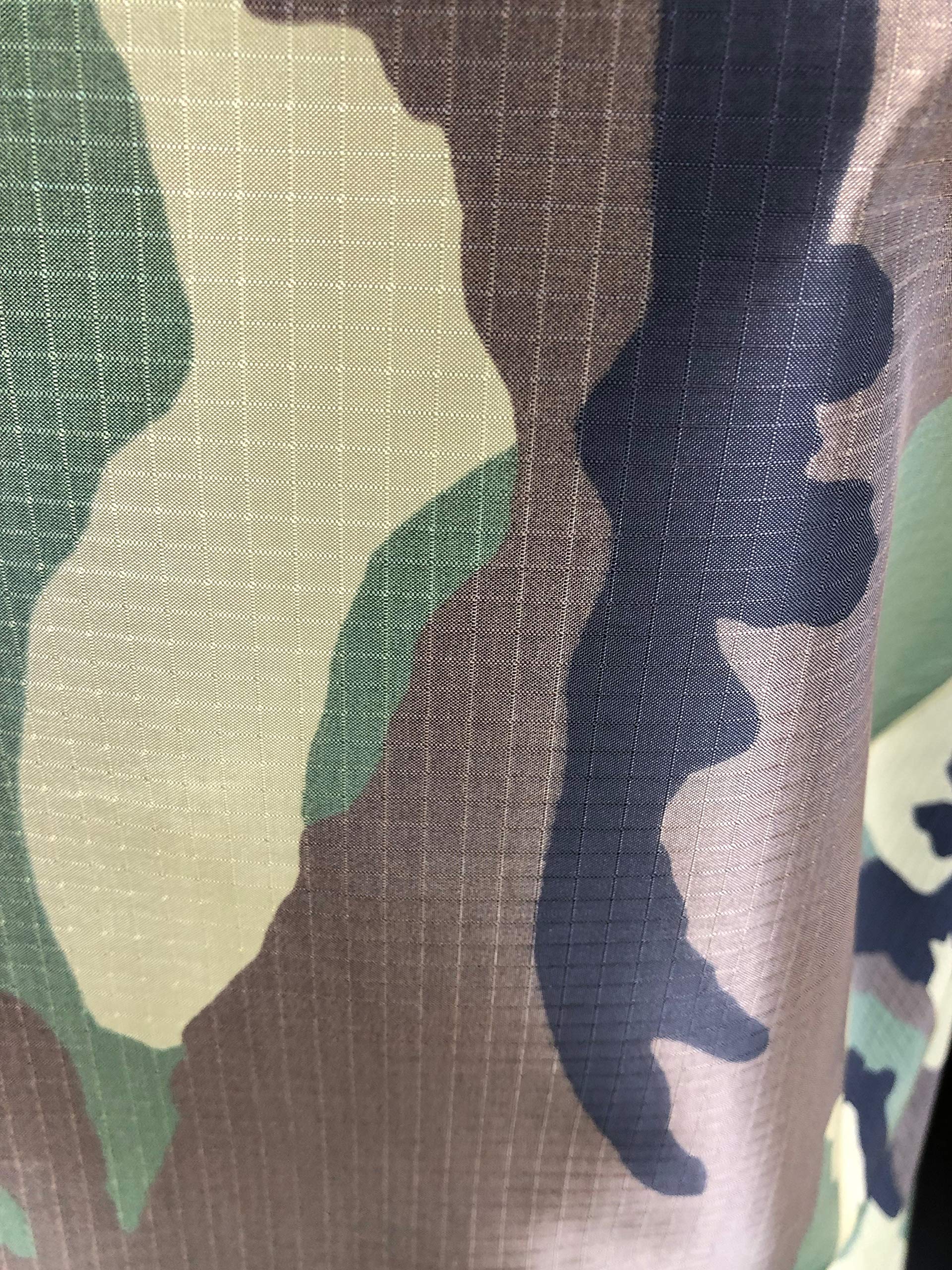 70D 1.9oz Ultra Lightweight Ripstop Nylon Fabric - Woodland Camo ACU Pattern with 1oz Urethane DWR Water Repellent & Flame Retardant (10 Yards) - Perfect for Tents, Tarps, Outdoor Gear, Military Apparel and DIY Projects