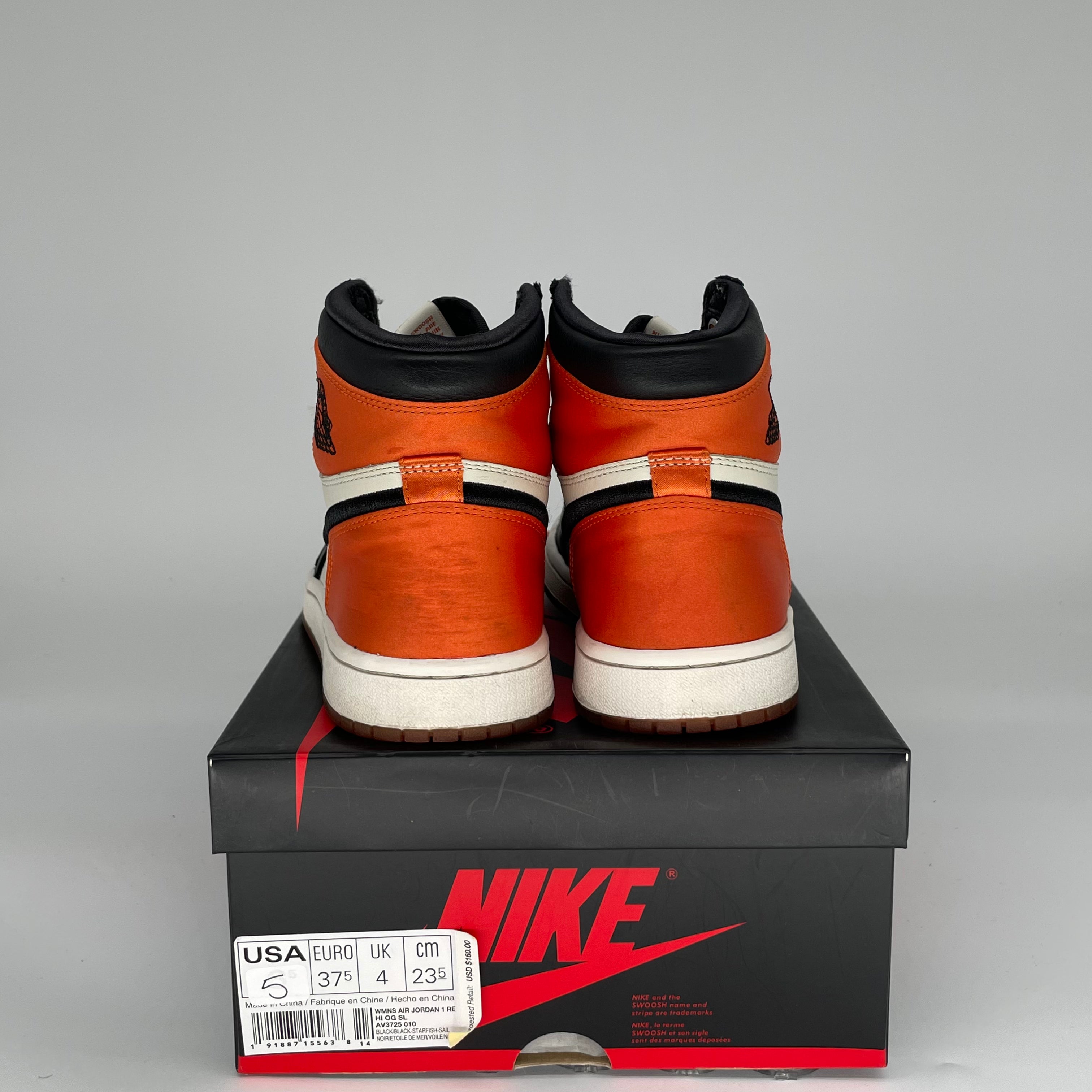 AIR JORDAN 1 SATIN SHATTERED BACKBOARD Women's Size 5/6.5W Sneakers AV3725-010 - Perfect for Basketball, Streetwear Fashion & Sneaker Collectors