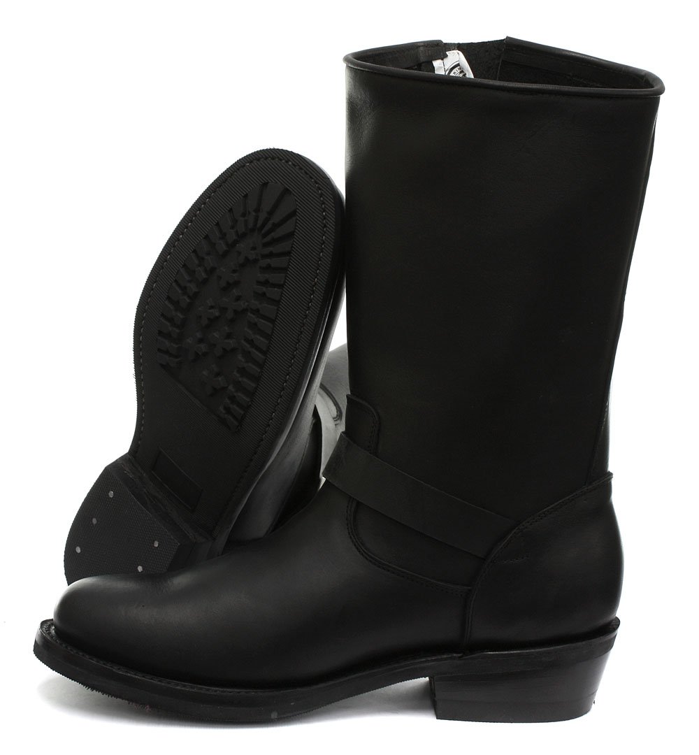 **5007 Rebel Motorcycle Boots for Men - Black Leather Riding Boots for Cruiser & Harley Bikers - Durable & Comfortable for Long Rides & Daily Commute**