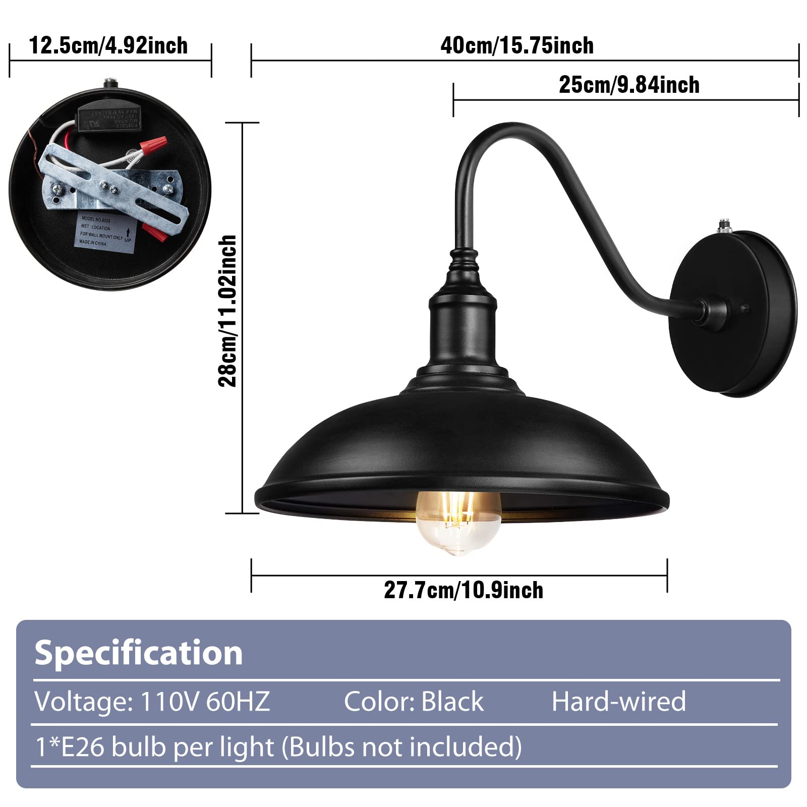 Outdoor Barn Light Fixtures - 10.9