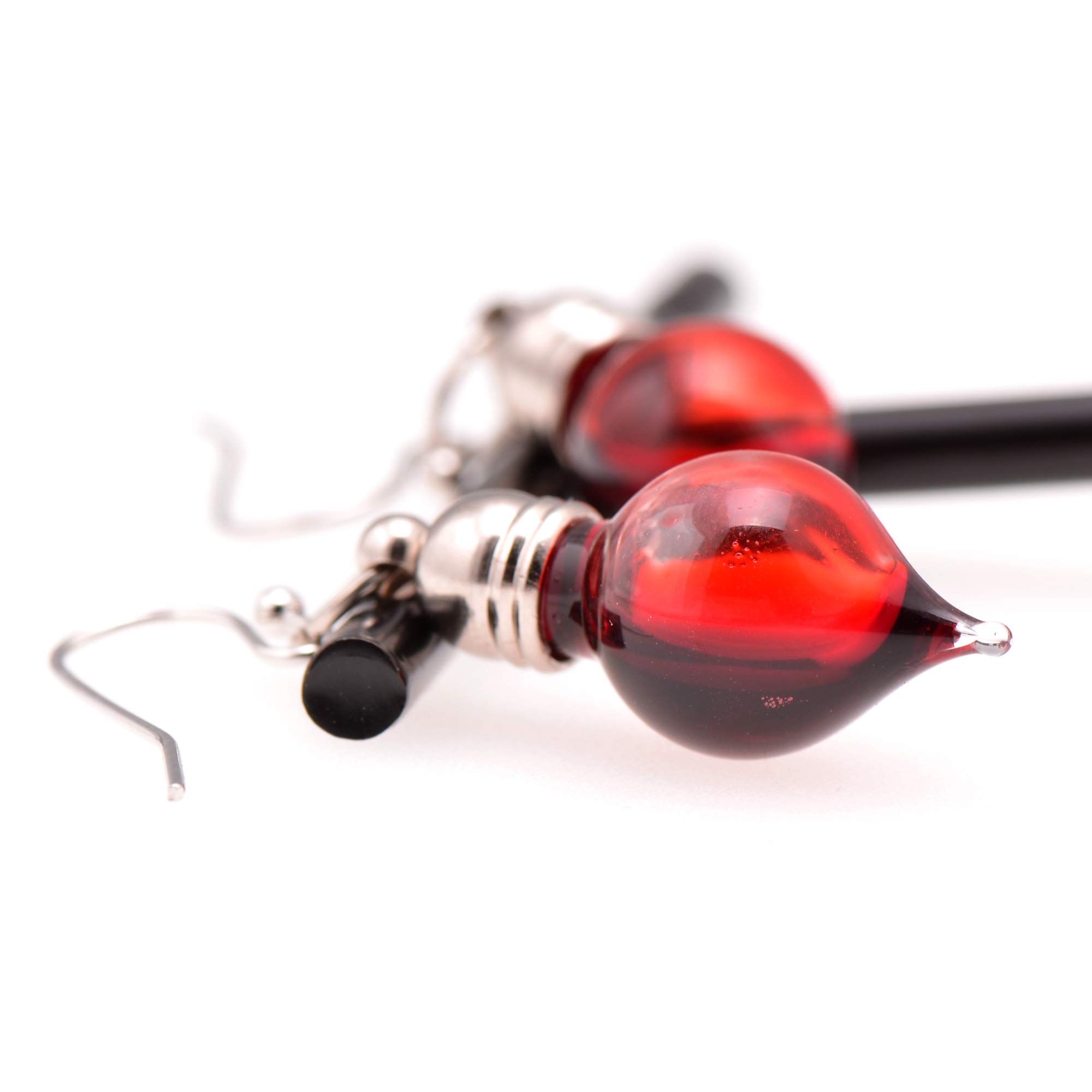 Vampire Blood Drop Earrings - Gothic Fake Red Blood Dangle Earrings for Women, Halloween Costume Jewelry - Perfect for Cosplay, Halloween Parties & Gothic Fashion