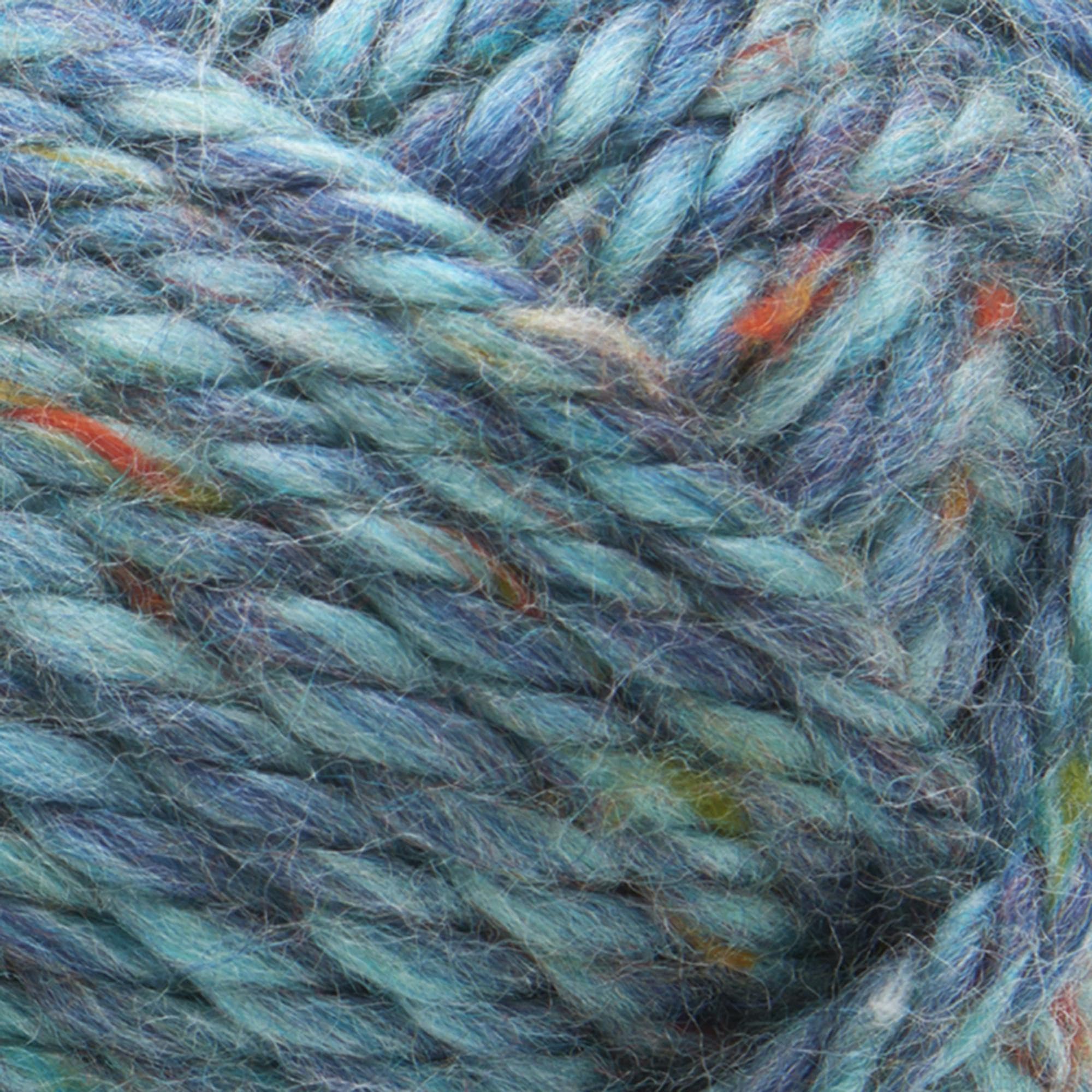 Lion Brand Yarn Hometown Yarn - Super Bulky 6 Weight Yarn for Knitting, Crocheting & Crafting - 1 Pack Key Largo Tweed - Perfect for Blankets, Scarves & Winter Accessories