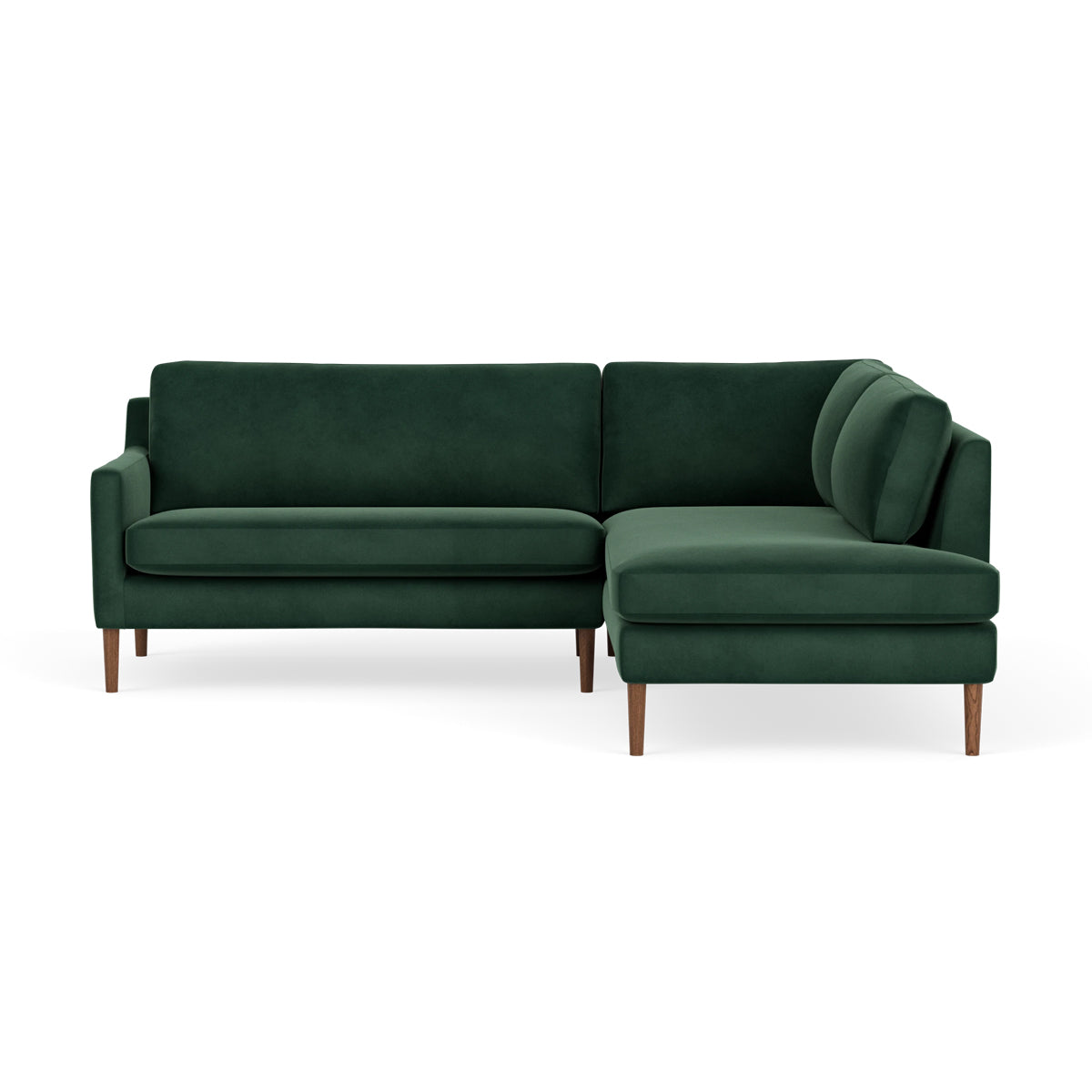 Luxury Velvet Right Corner Sofa - Modern Sectional Couch for Living Room, Small Space & Apartment | Comfortable & Stylish Home Decor
