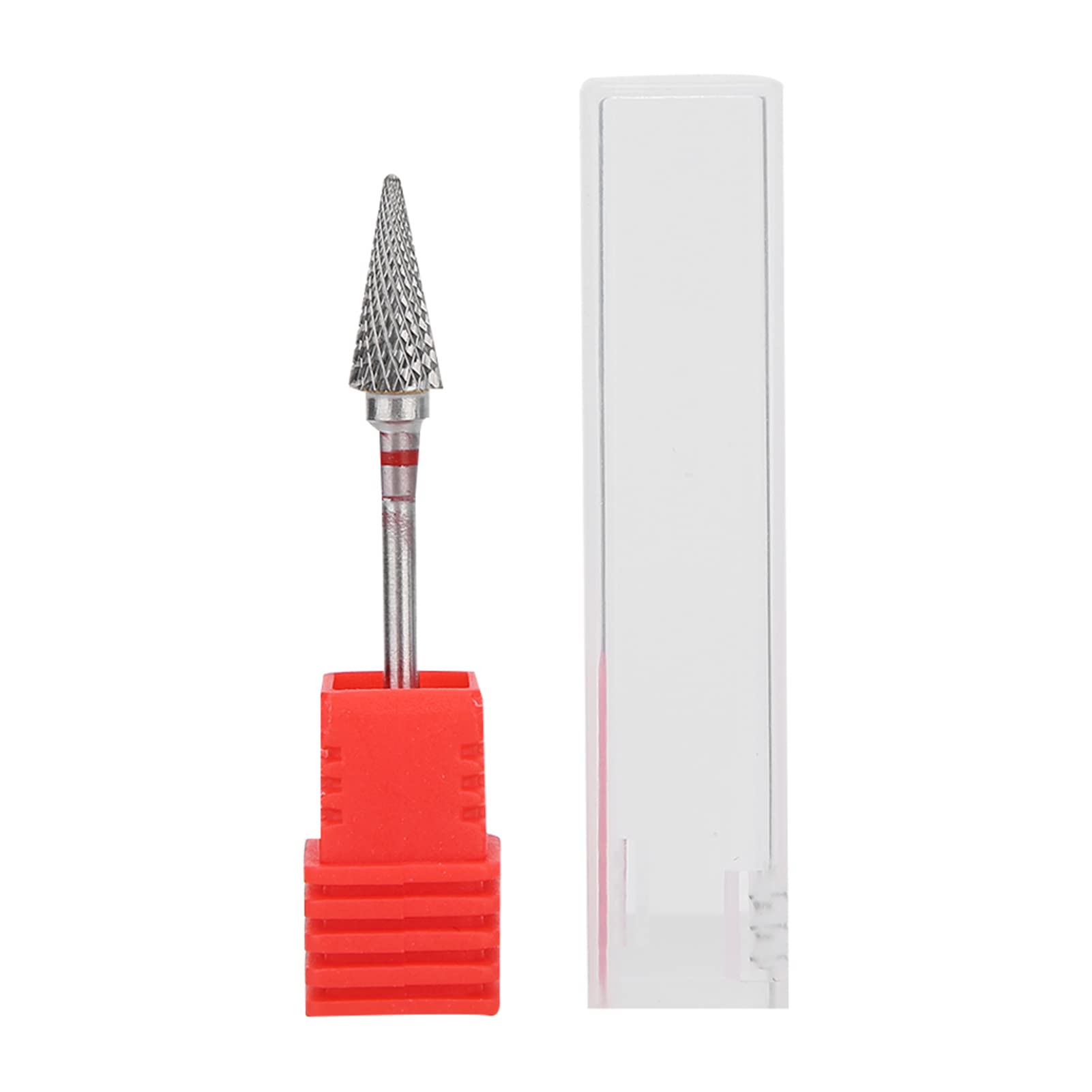 Tungsten Steel Manicure Drill Bits for Nail Art - Pedicure & Manicure Grinding Heads (Red) - Perfect for Salon & Home Use