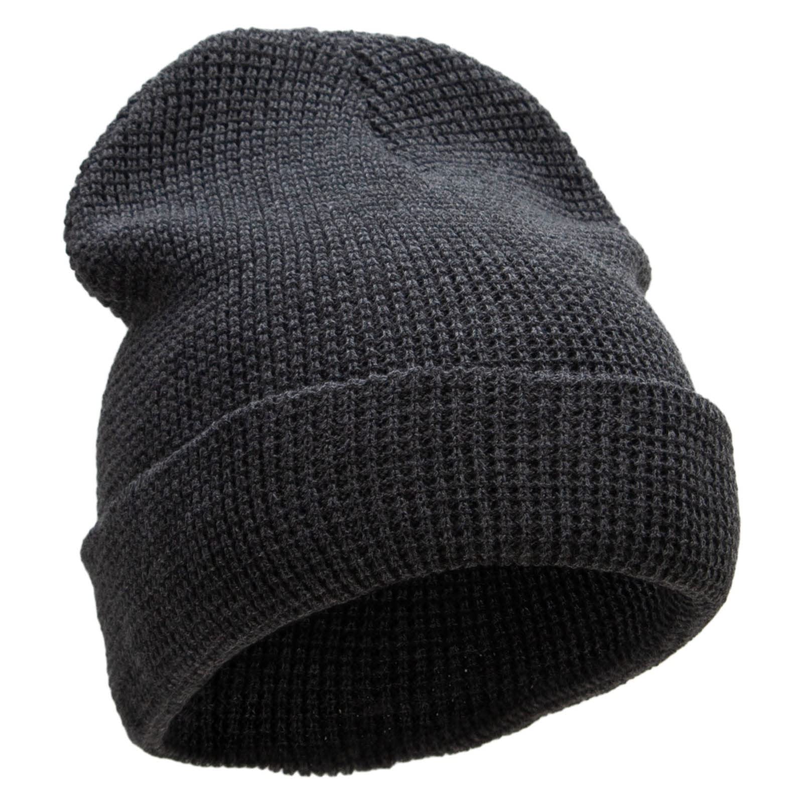 Cozy Waffle Knit Cuff Beanie Hat for Men & Women - Winter Warm Stretchy Slouchy Beanie - Perfect for Skiing, Snowboarding & Outdoor Activities