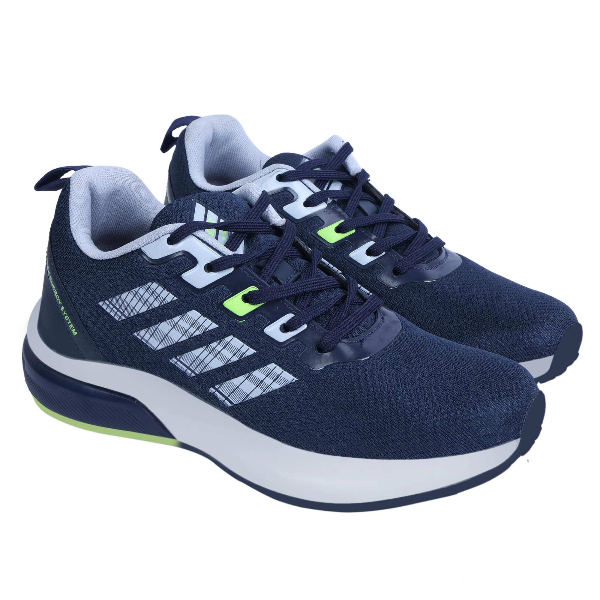 Lancer Men's Rambo-176nbl-pgn Running Shoes - Lightweight Athletic Sneakers for Jogging, Gym Workouts & Outdoor Activities | Comfortable Breathable Training Shoes for Men