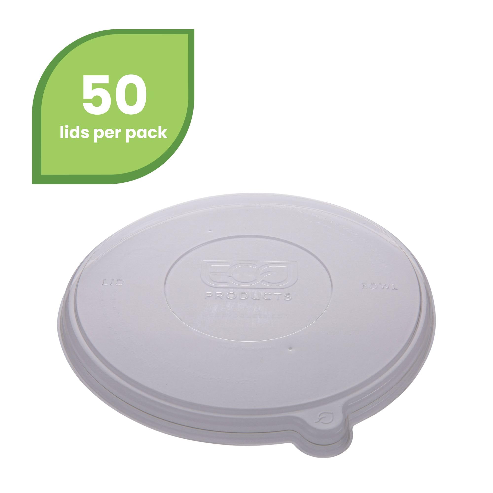 Eco-Friendly Recycled PET Flat Bowl Lids - Case of 400 | Fits 24-46oz Coupe & 16-40oz Noodle Bowls | 100% Recycled Plastic Bottle Material | Clear Disposable Food Container Lids for Restaurants, Cafes & Takeout Services