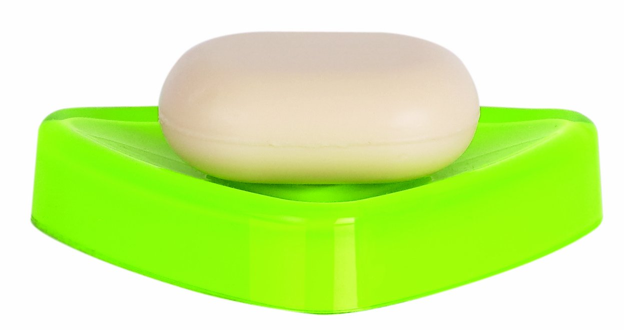 Trix Acrylic Soap Dish - Kiwi for Bathroom & Kitchen