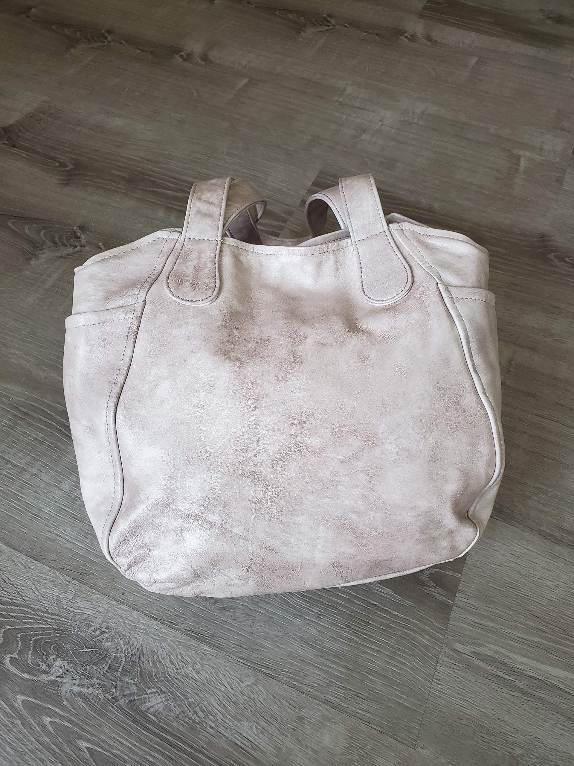 Fgalaze Pink Wash Leather Hobo Bag - Stylish Everyday Shoulder Tote Handbag for Women | Perfect for Work, Shopping & Casual Outings