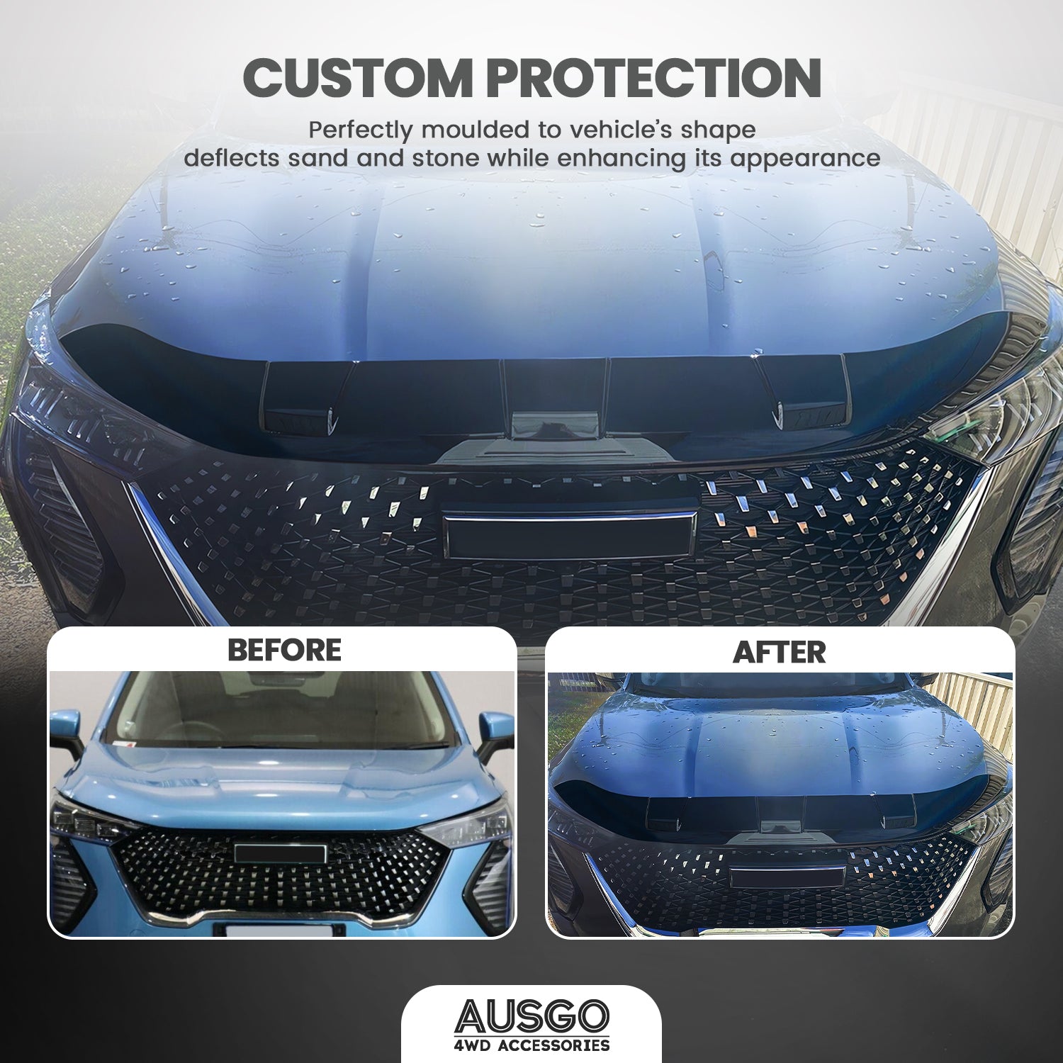 Premium Car Hood Protector & Weather Shields for Haval Jolion 2021-2024 - Durable Paint Protection Against Rain, Snow & Debris for Daily Commute & Road Trips