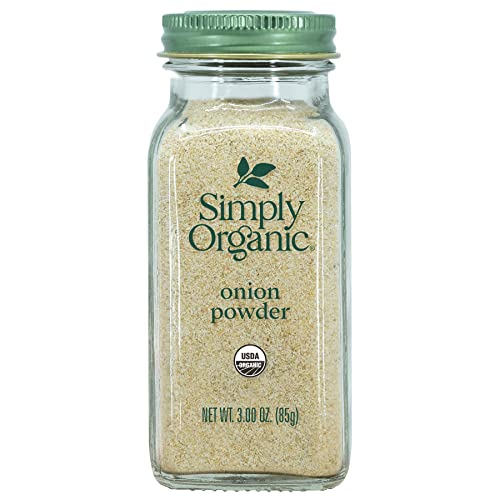 Simply Organic White Onion Powder, Certified Organic | 3 oz (85g) | Pack of 12 | Allium Cepa | Great for Cooking, Seasoning & Baking | Vegan & Gluten-Free | Perfect for Soups, Sauces & Marinades
