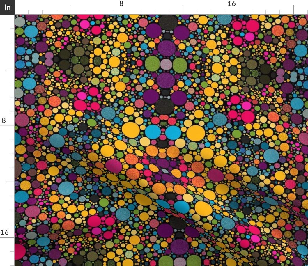Petal Signature Cotton Fabric by Spoonflower - Colorful Geometric Abstract Bubble Print for Quilting, Sewing & DIY Crafts | Home Decor, Apparel & Upholstery Fabric | Fat Quarter Size
