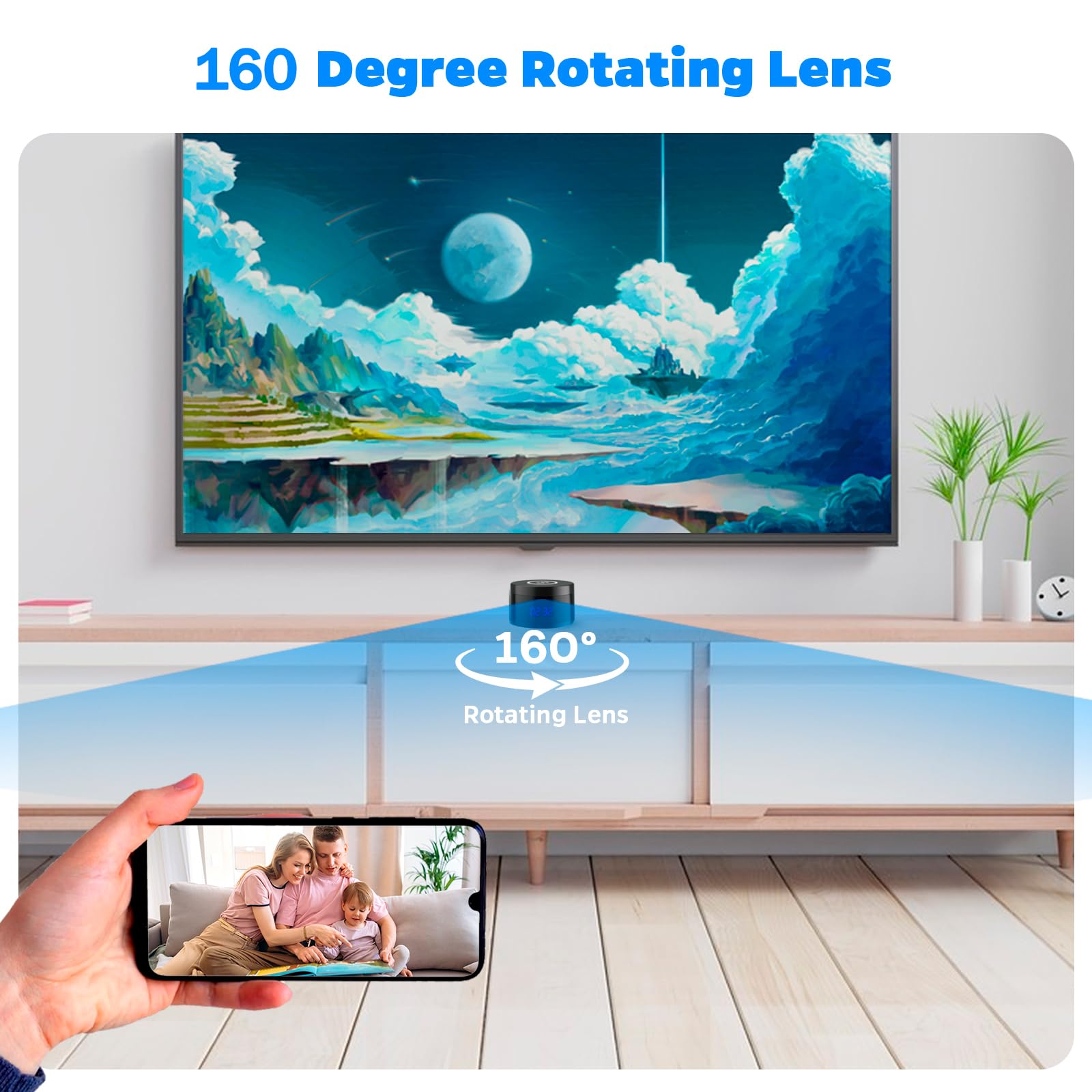 Spy Camera Wireless Charger - 1080P HD WiFi Hidden Camera Phone Charger with Motion Detection, 15W Fast Charging & Rotating Lens | Discreet Security Cam for Home, Office, Baby Monitoring & Nanny Cam
