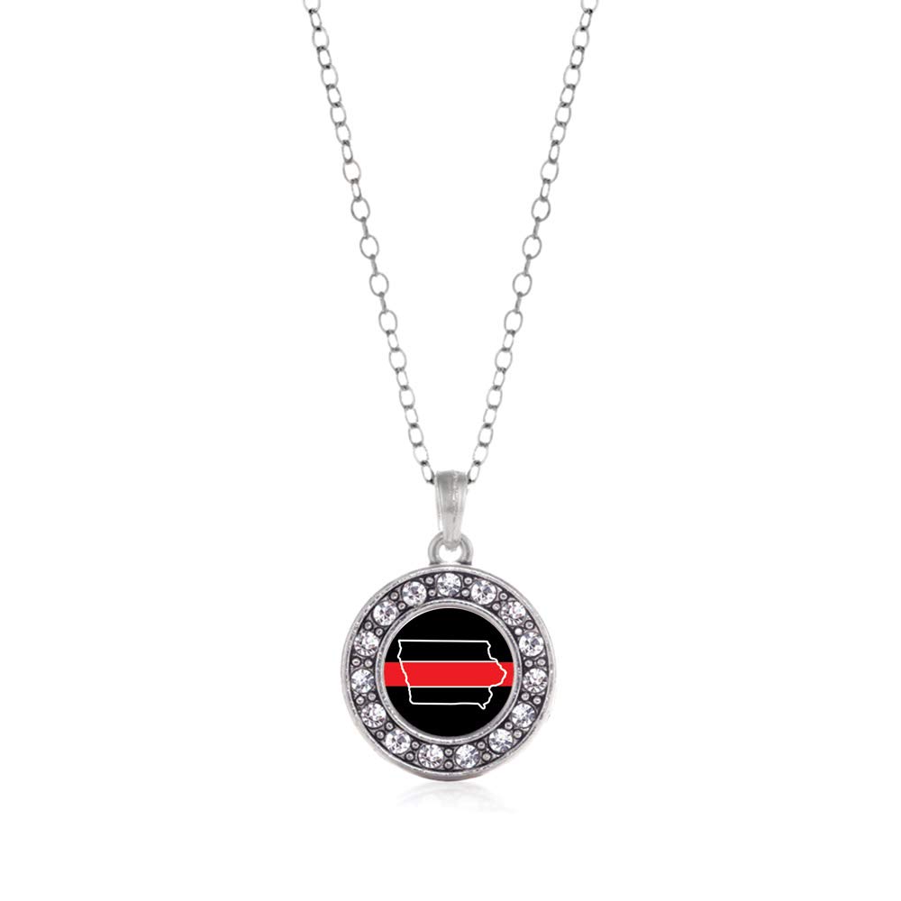 Inspired Silver - 18 Inch Sterling Silver Circle Charm Necklace with Cubic Zirconia, Elegant Layering Jewelry for Women | Perfect for Everyday Wear, Gift Giving & Special Occasions