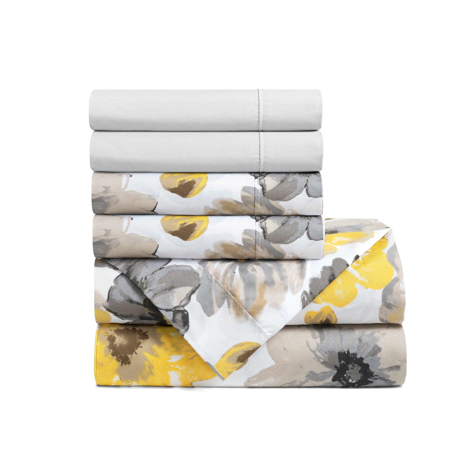 Premium Leah 6-Piece Soft & Breathable Bed Sheet Set - Queen Size, Ultra-Comfortable Microfiber Bedding for Master Bedroom, Guest Room & Dorm Use