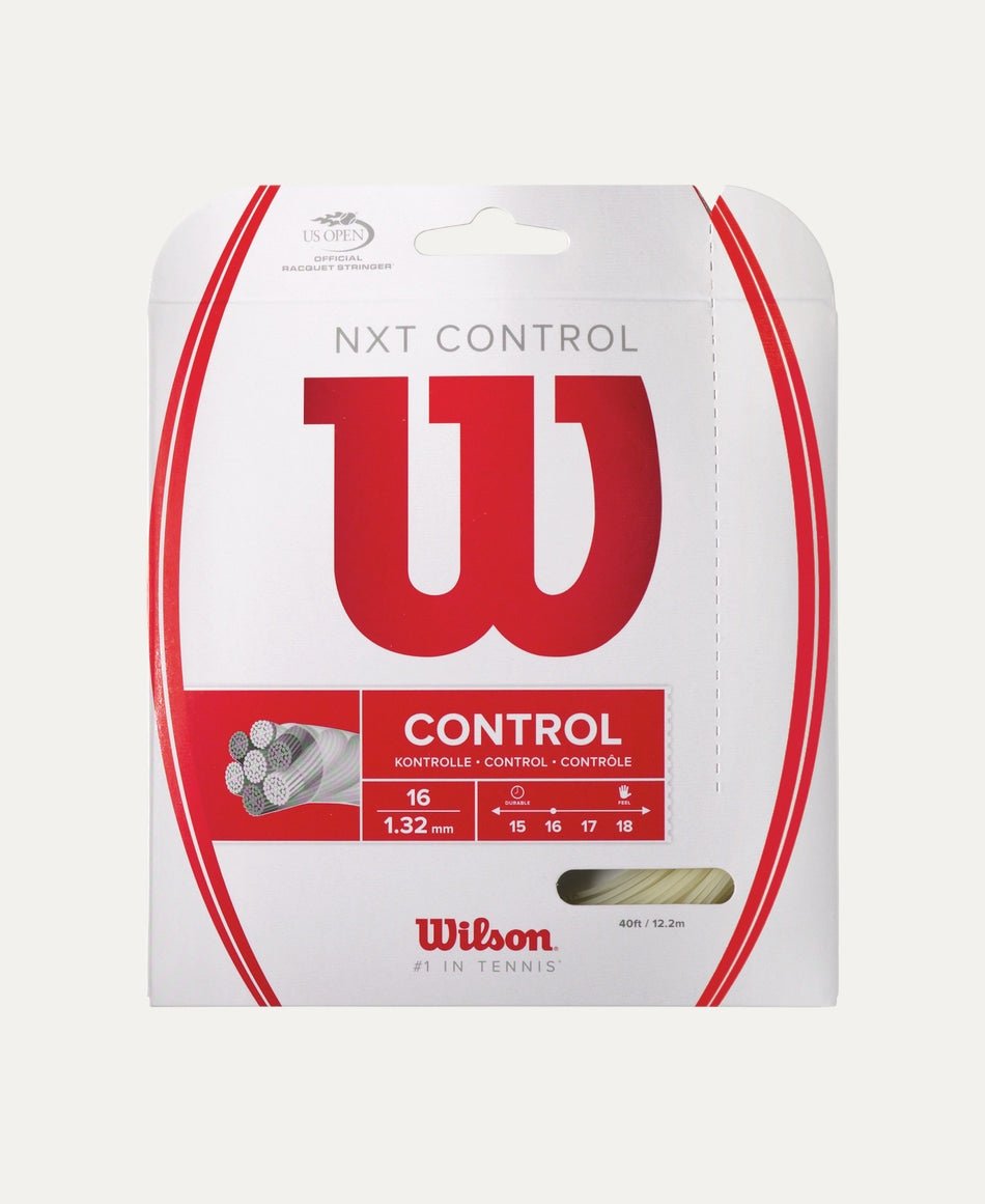 Wilson NXT Control 16 Tennis String Set - Premium Synthetic Gut for Power & Comfort | Perfect for Recreational & Competitive Players on Hard Courts & Clay Courts