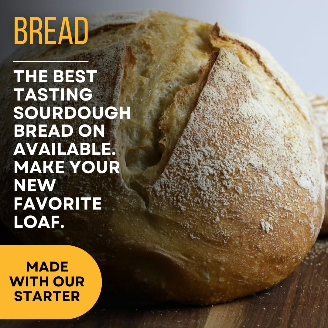 Better Bread Premium Heirloom Sourdough Starter Culture - Freeze Dried Organic Starter for Baking Artisan Sourdough Bread | Non-GMO Prebiotic | Perfect for Pancakes, Biscuits, Pretzels & More | Ready 5 Times Faster | Ideal for Home Bakers, Bread Enthusiasts & Healthy Eating Lifestyles