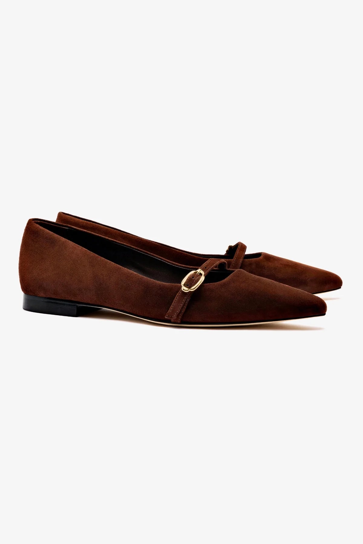 Brown Suede Irene Flat Shoes for Women - Comfortable & Stylish Loafers for Casual Wear, Office, and Travel