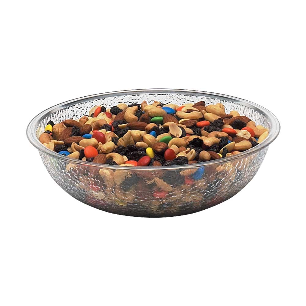Cambro PSB10176 3.2 qt Round Pebbled Serving Bowl - Durable Plastic Food Container for Parties, Restaurants & Catering Events