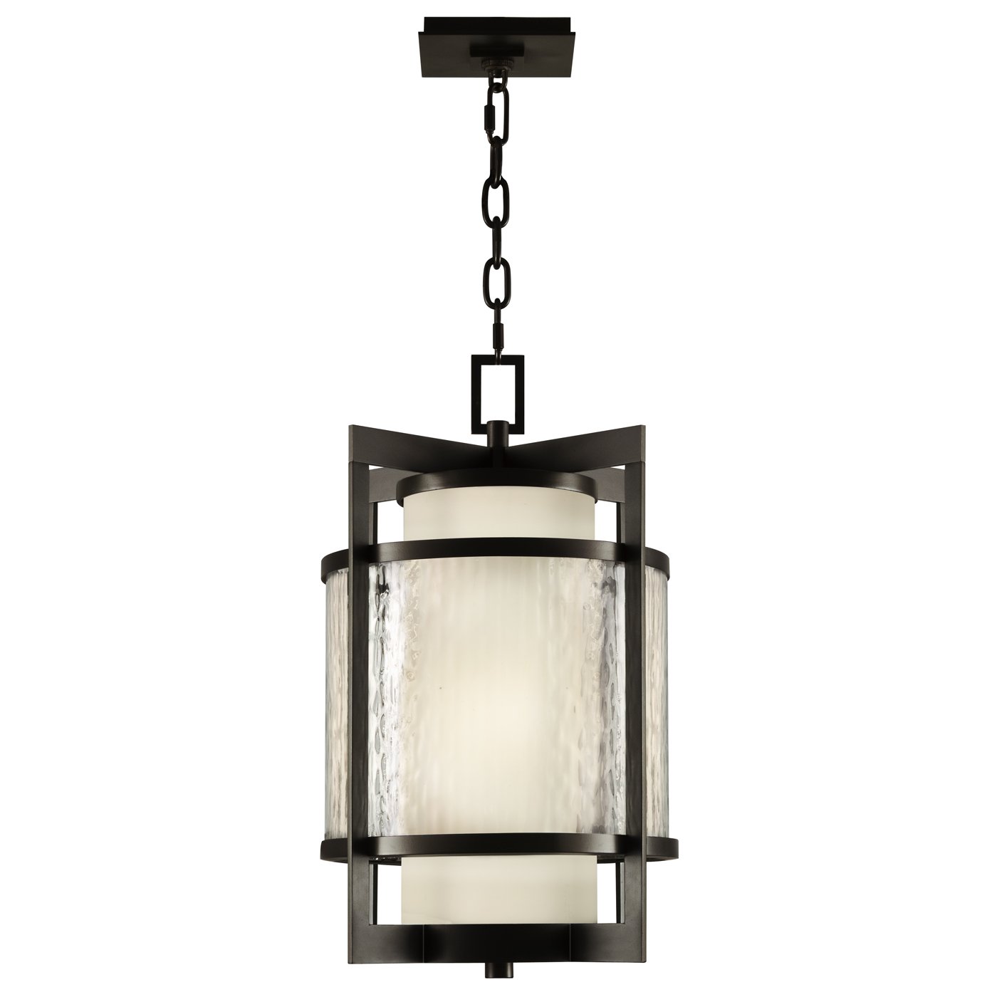 Modern Singapore Outdoor Ceiling Light Fixture - Dark Bronze Finish - Energy Efficient Fluorescent Lighting for Patio, Garden & Porch