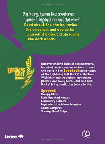 Legendary Bigfoot Book - Lightning Bolt Books ® Spooky Series | Cryptid Stories for Kids, Bigfoot Enthusiasts & Paranormal Readers | Perfect for Halloween Reading & Campfire Storytelling