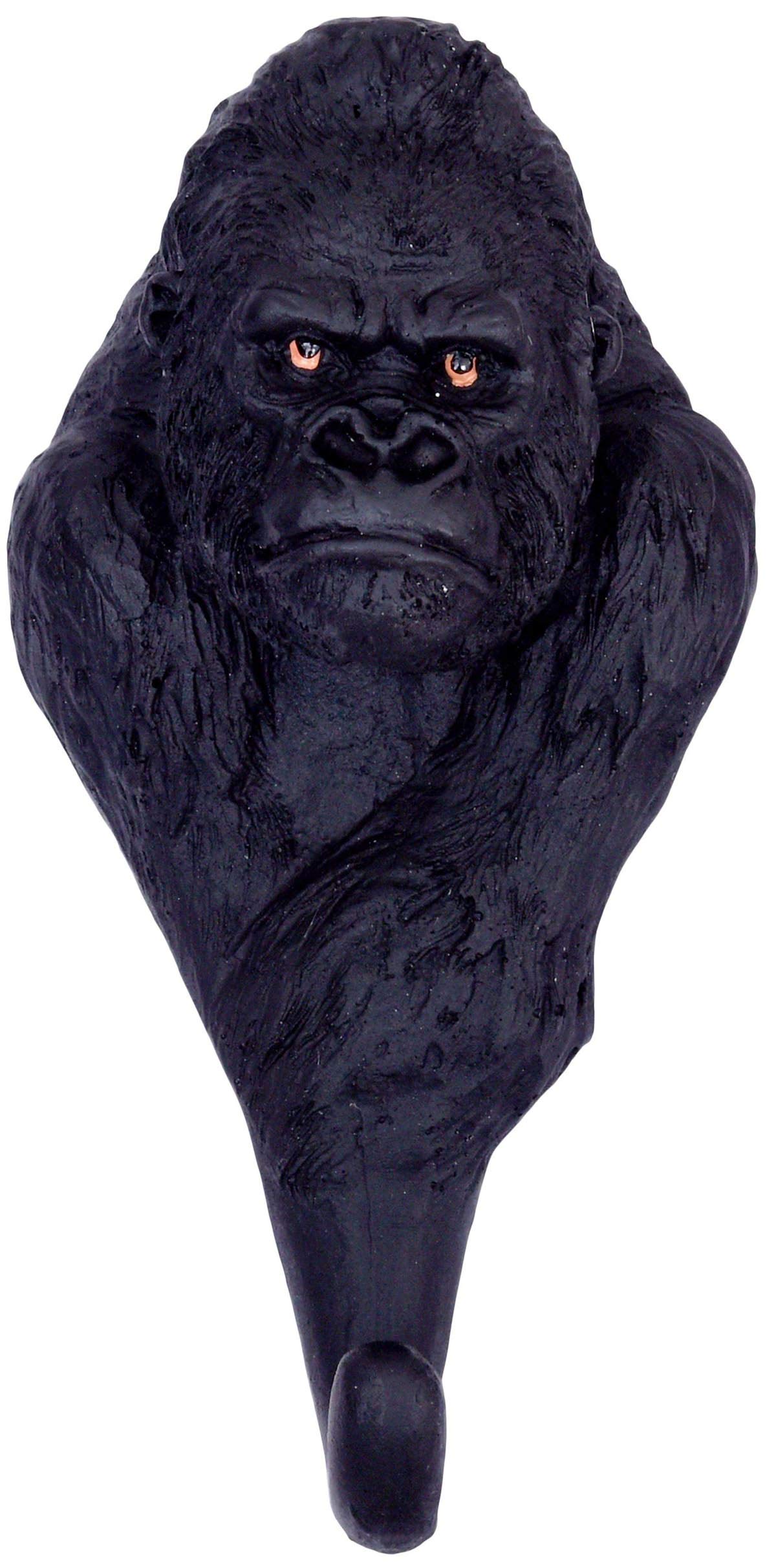 Decorative Animal Resin Wall Coat Hooks Set - Elk, Gorilla & Ram (3-Piece) | Rustic Home Decor for Entryway, Bedroom & Bathroom Organization