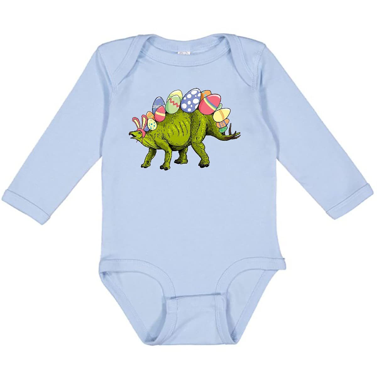 Easter Bunny Stegosaurus Creeper - Long Sleeve Baby Outfit for Easter Photos