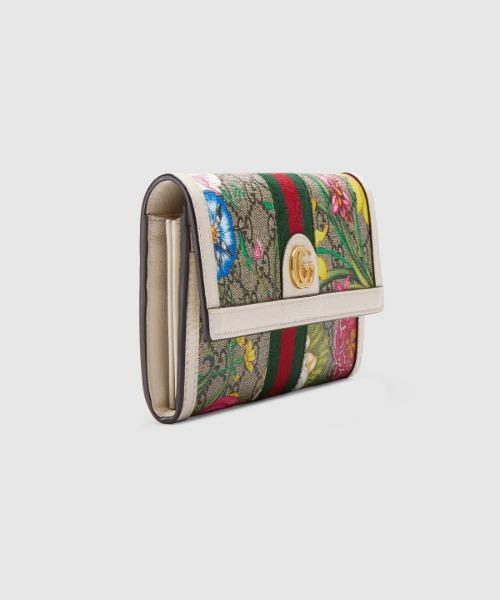 Gucci Ophidia GG Flora Continental Wallet in White - Luxury Designer Wallet for Women - Perfect for Everyday Use, Travel & Special Occasions