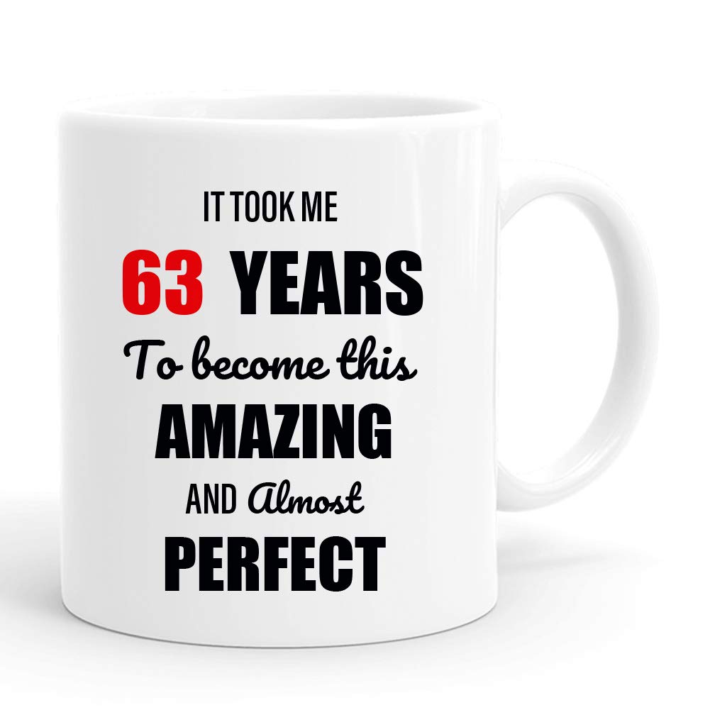 Funny 63rd Birthday Gift Mug - 11 oz Coffee Cup for Women, Perfect Present for Mom, Sister, Wife or Grandma - Vintage 1957 Design - Ideal for Coffee, Tea & Office Use