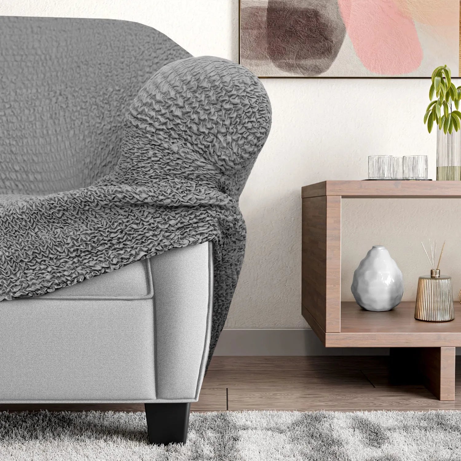 Microfiber Reclining Armchair Slipcover - Stretchable Furniture Protector for Living Room, Bedroom & Home Theater - Easy Wash Sofa Cover for Comfort & Style