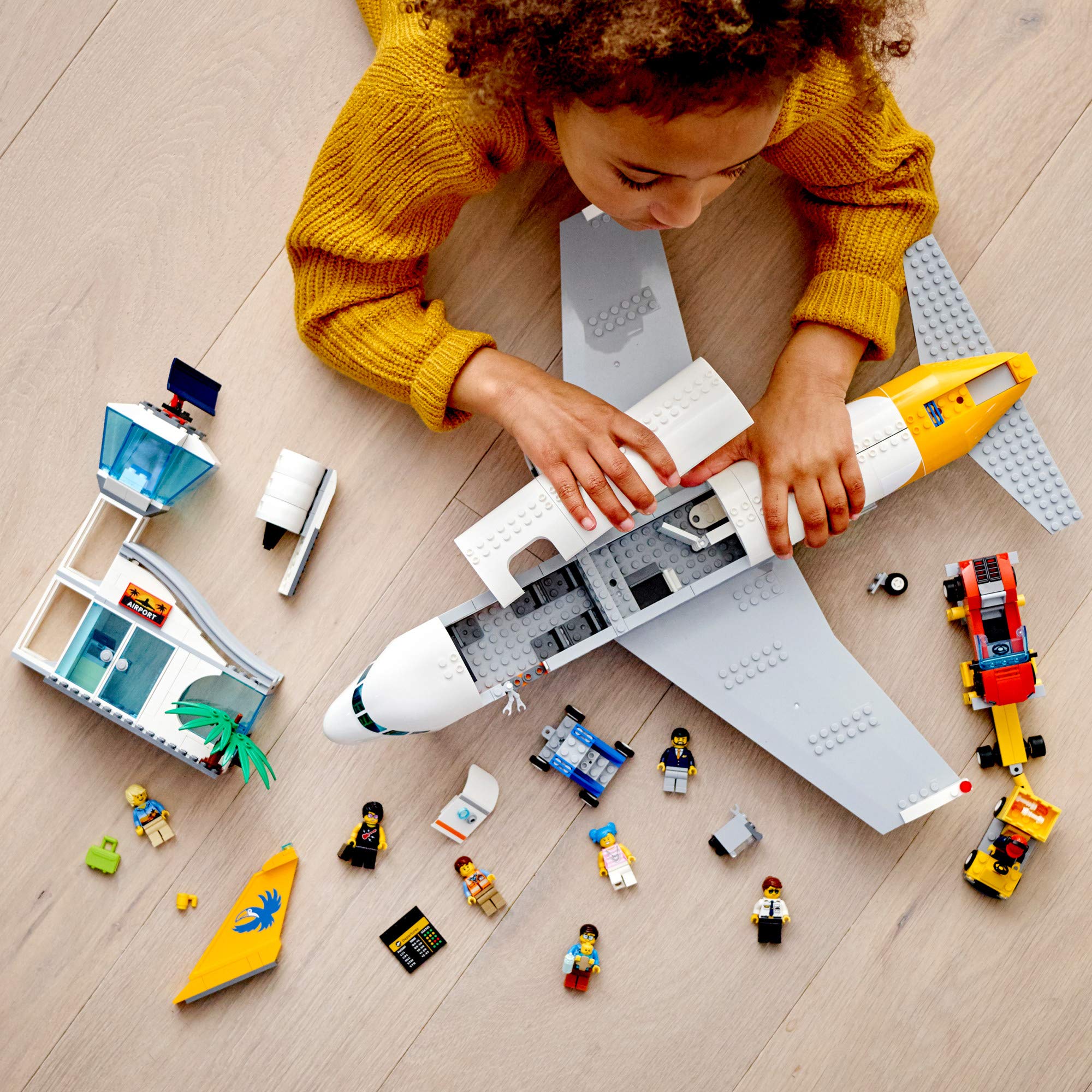 LEGO City Passenger Airplane 60262 Building Kit - Airport Playset with Radar Tower, Truck & Car Elevator, 8 Minifigures (669 Pieces) | Perfect for Kids Ages 6+ | Creative Air Travel & Role Play Toy Gift