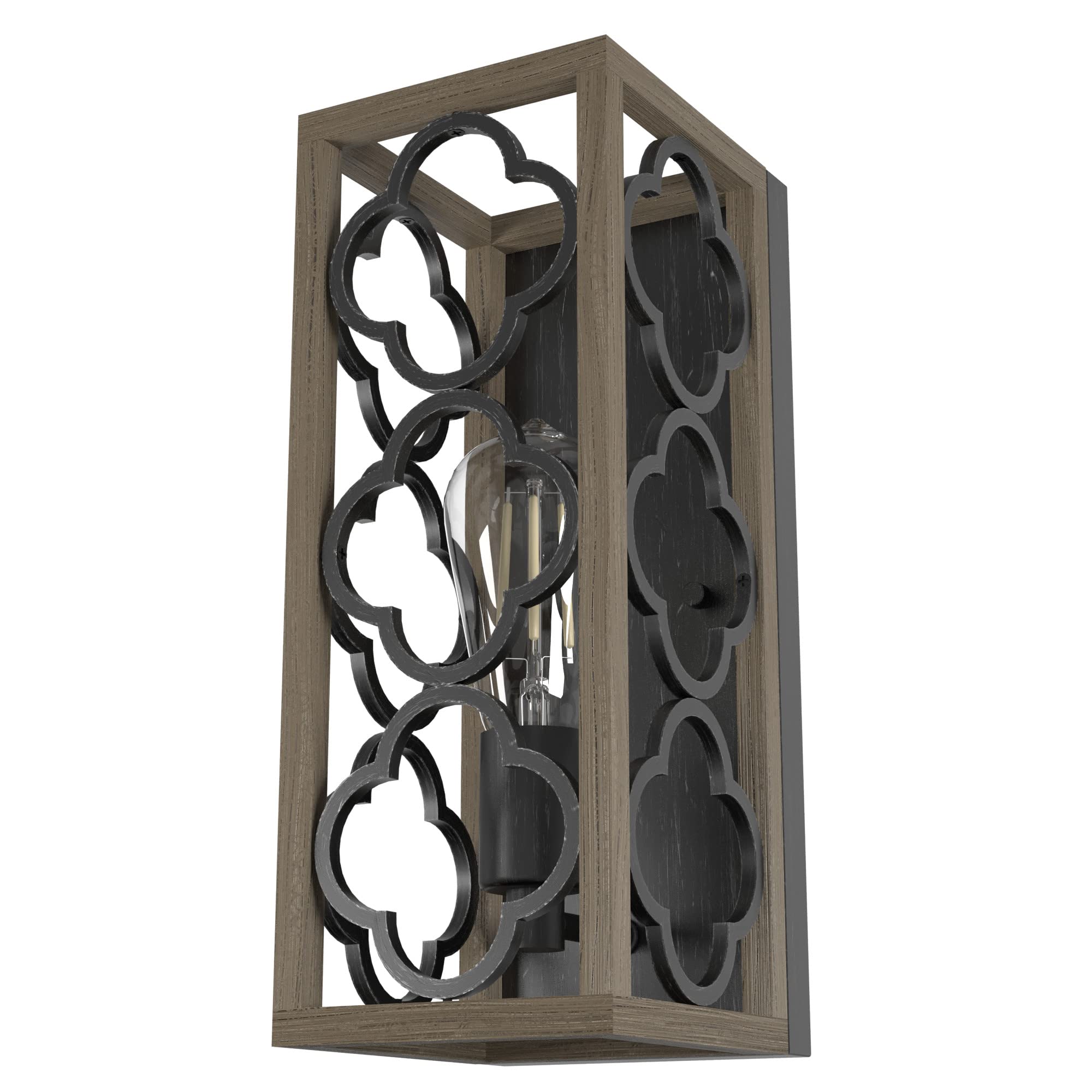 Hunter Fan Company 19375 Gablecrest Wall Sconce in French Oak Finish - Elegant Indoor Lighting Fixture for Bedroom, Living Room, and Hallway Decor