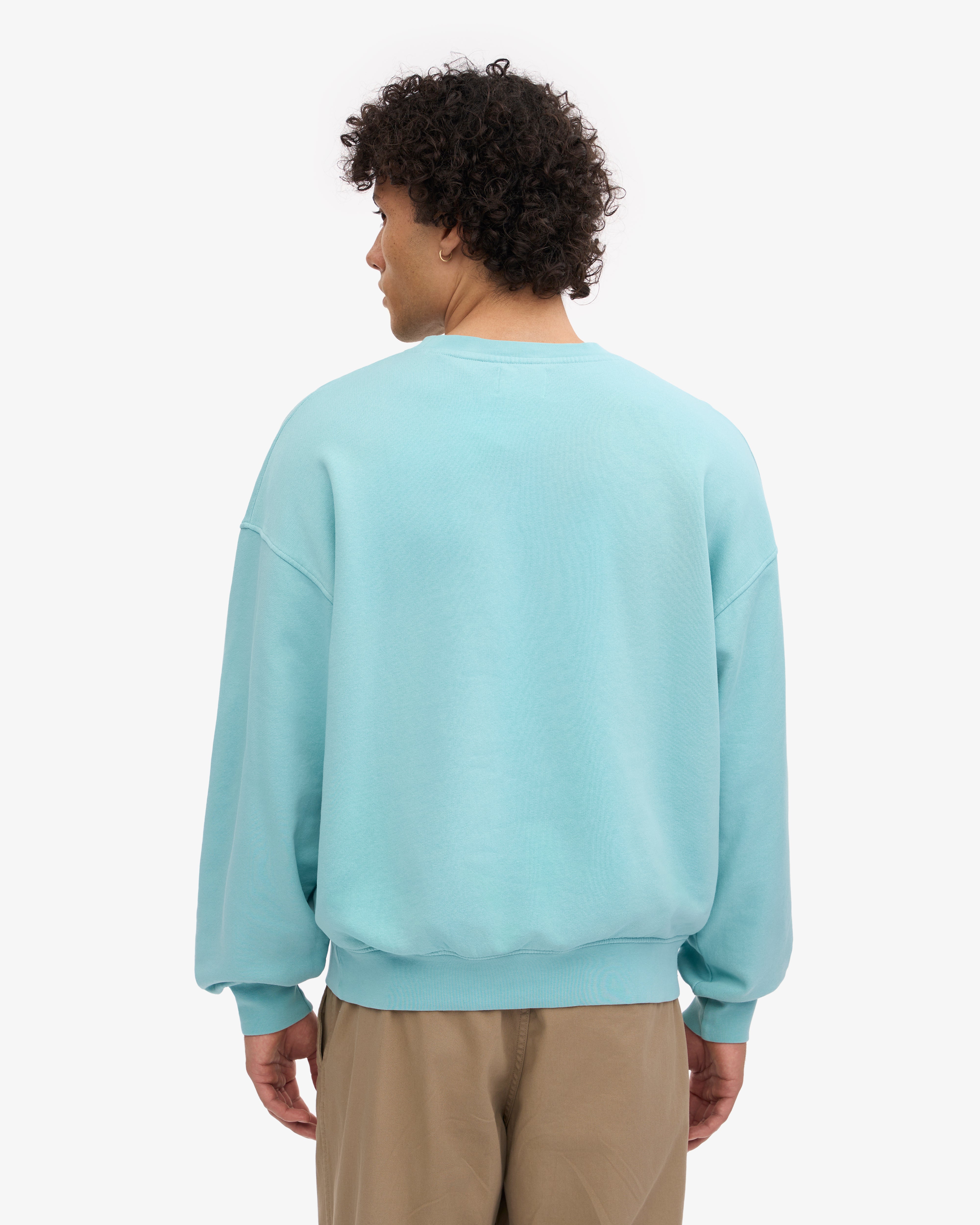 Organic Oversized Crewneck Sweatshirt - Soft & Comfortable Teal Blue Pullover for Women & Men | Perfect for Casual Wear, Loungewear & Street Style