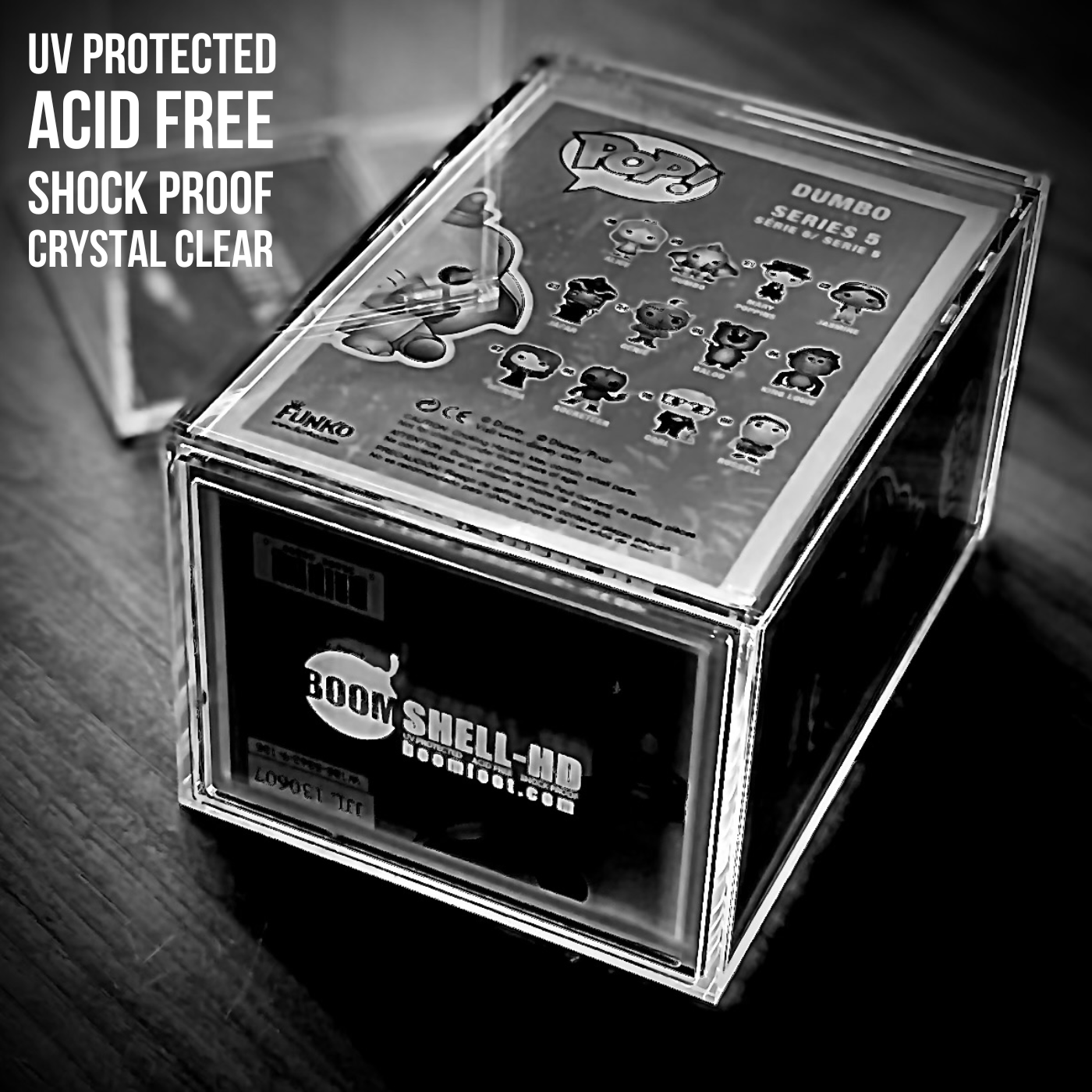 Boomloot SHELL HD Premium Protector for Funko Pop Figures - 2 Pack - Durable Display Case for Collectibles & Home Decor