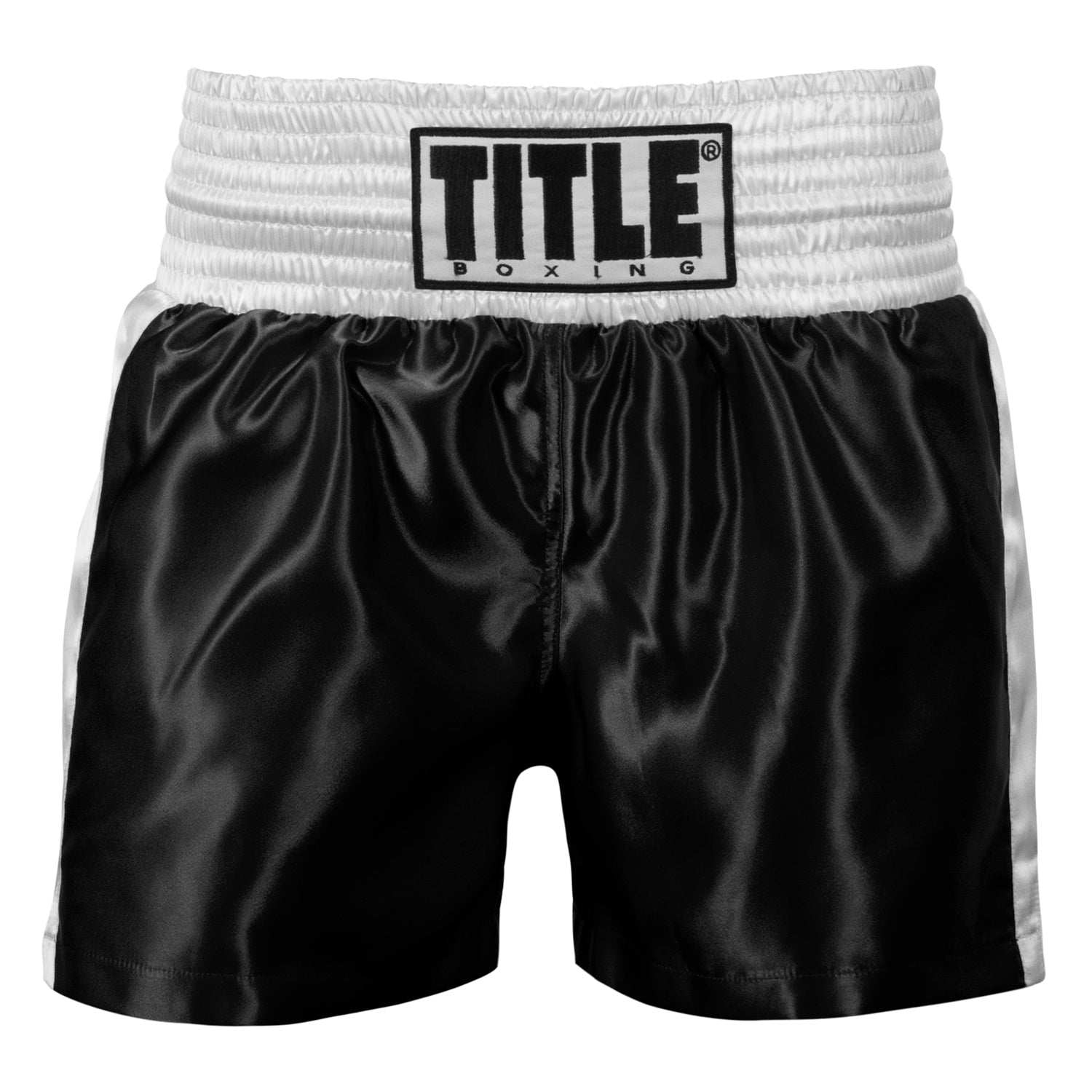 TITLE Boxing Professional Women’s Satin Striped Boxing Shorts - High Performance Training & Competition Apparel for Female Boxers
