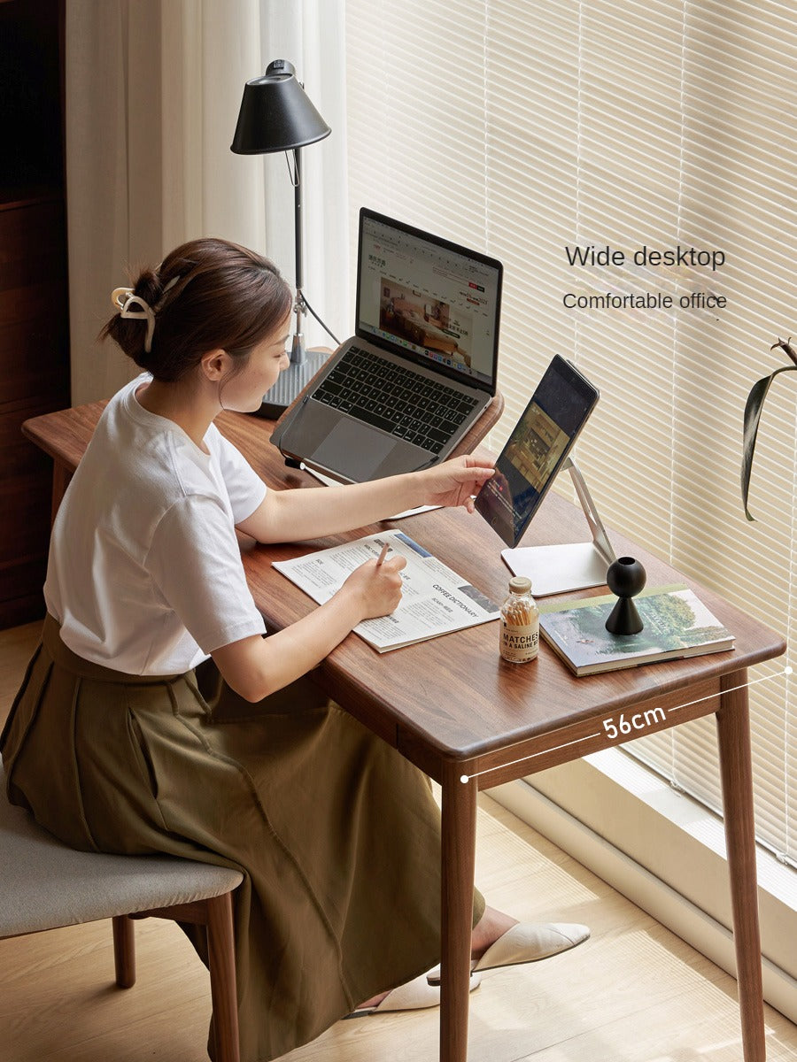 Premium Black Walnut Solid Wood Office Desk - Handcrafted Executive Workstation for Home & Business | Perfect for Remote Work, Study & Professional Workspaces